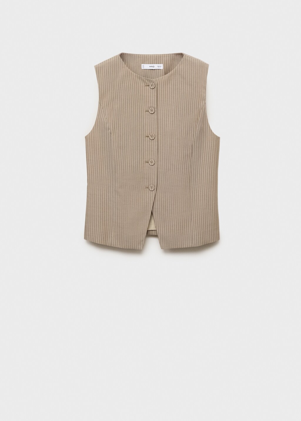 Striped lyocell suit vest - image 5
