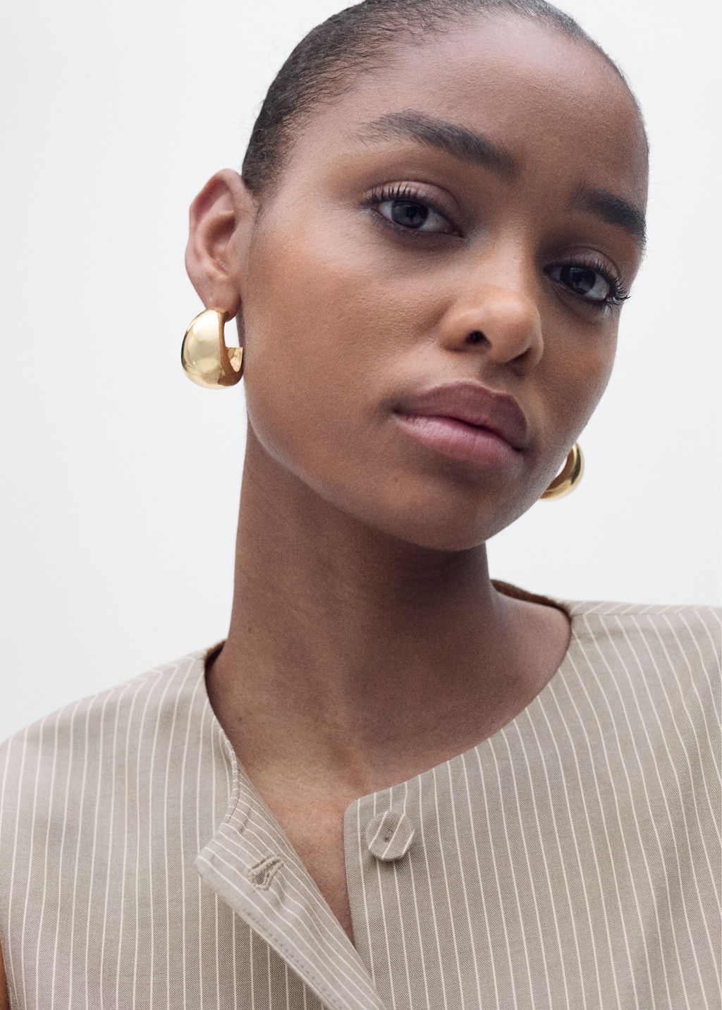 Striped lyocell suit vest