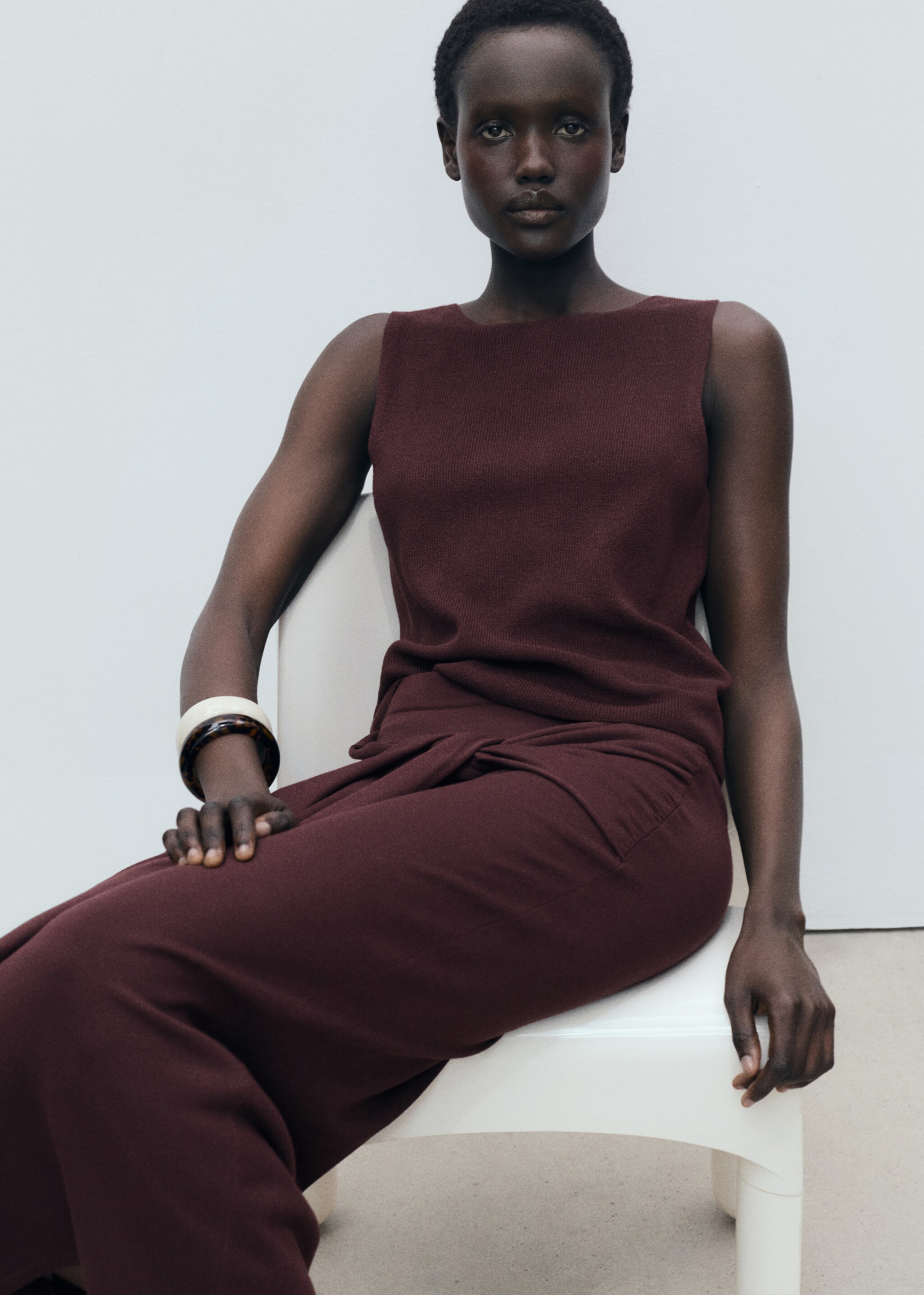 Fine ribbed knit top - Details of the article 6