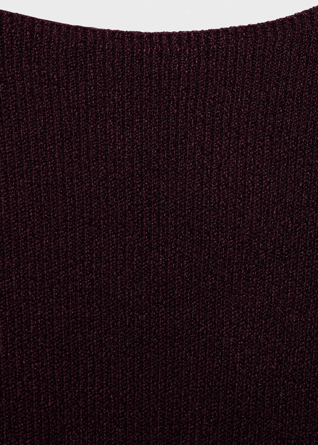 Fine ribbed knit top