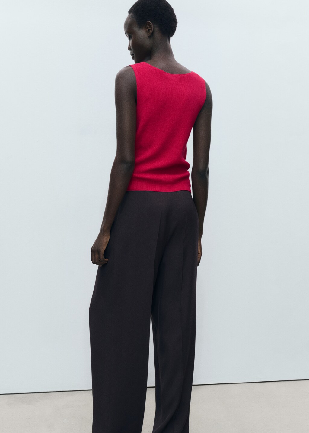 Fine ribbed knit top - image 3