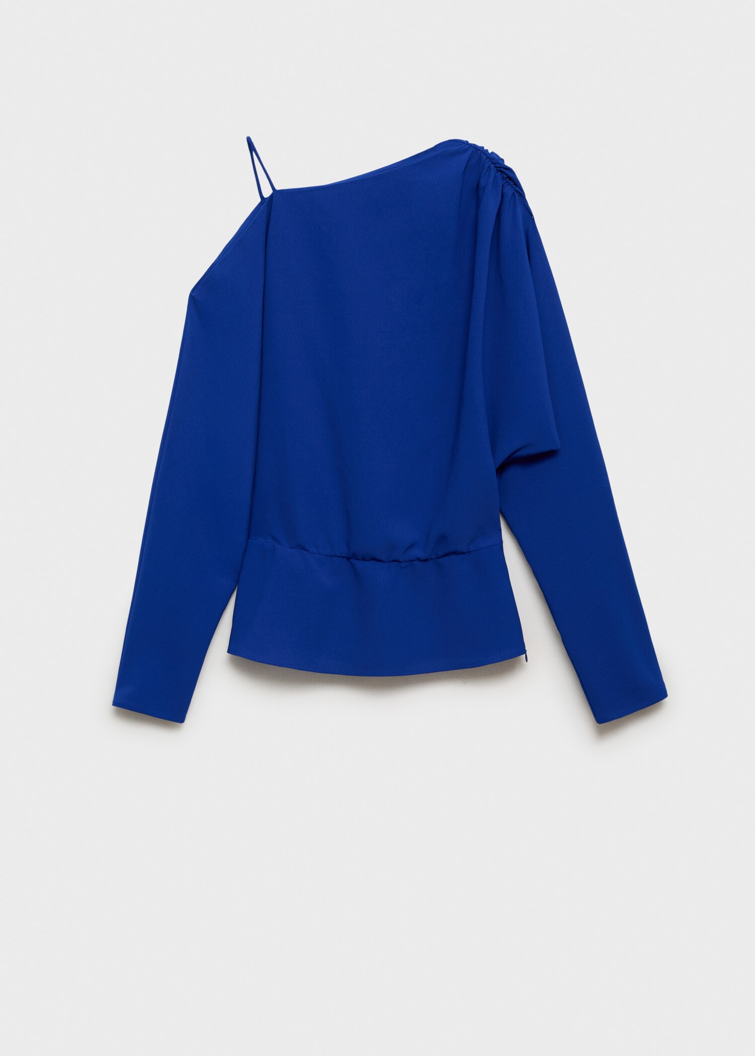Asymmetrical gathered blouse - Article without model