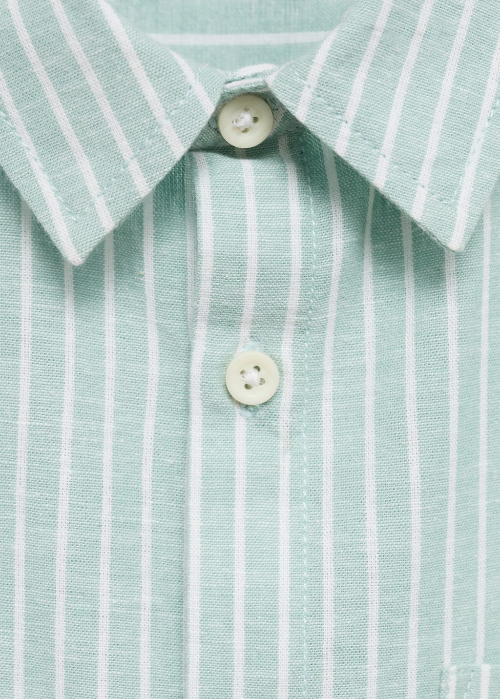 Striped linen-blend shirt