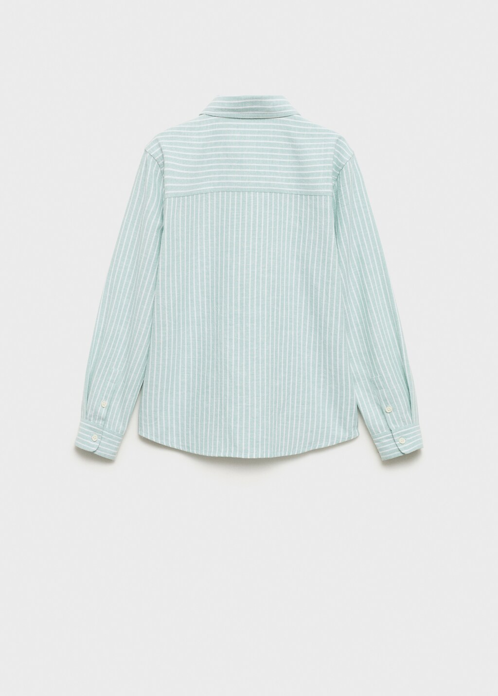 Striped linen-blend shirt