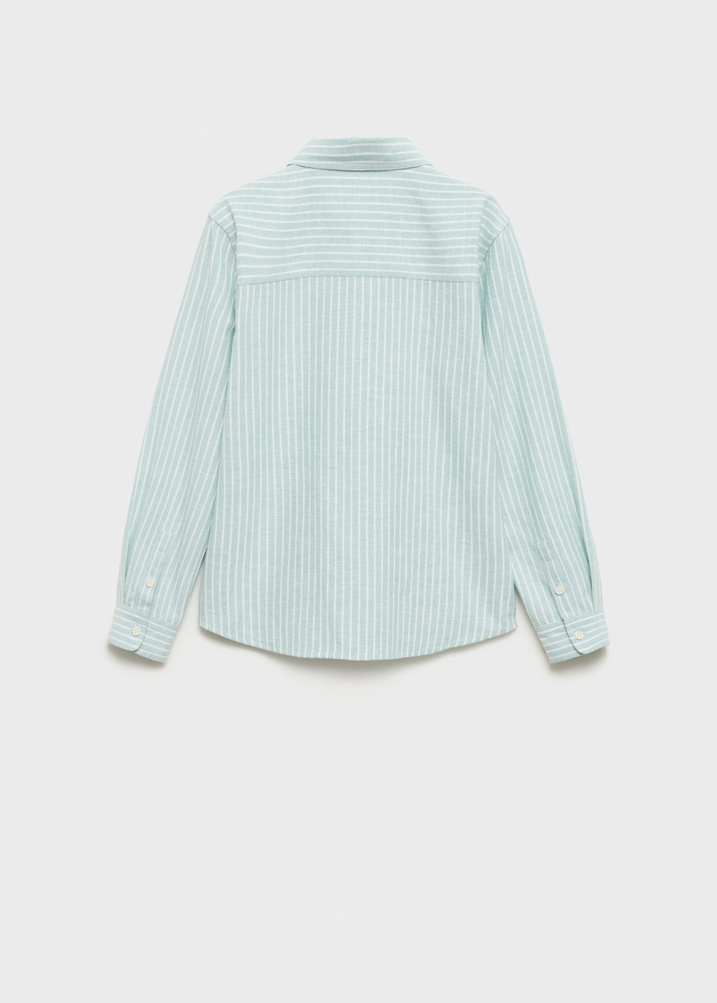 Striped linen-blend shirt