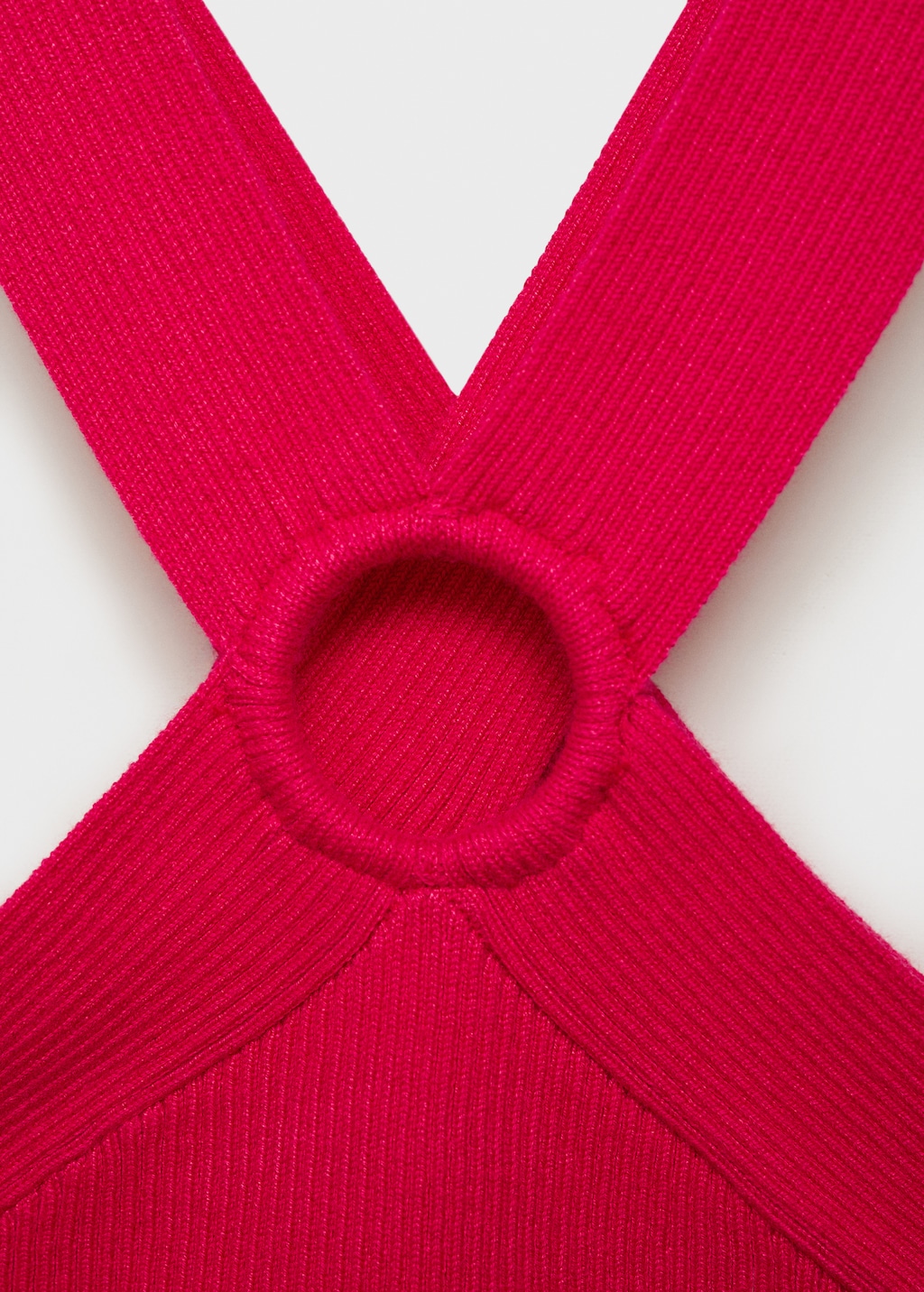 Halter-neck knitted top