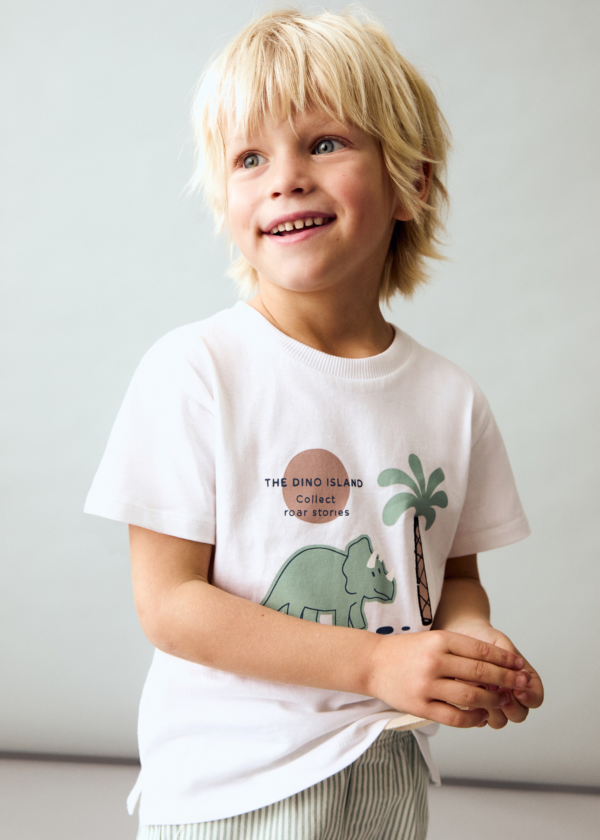 Printed cotton-blend t-shirt - Medium plane