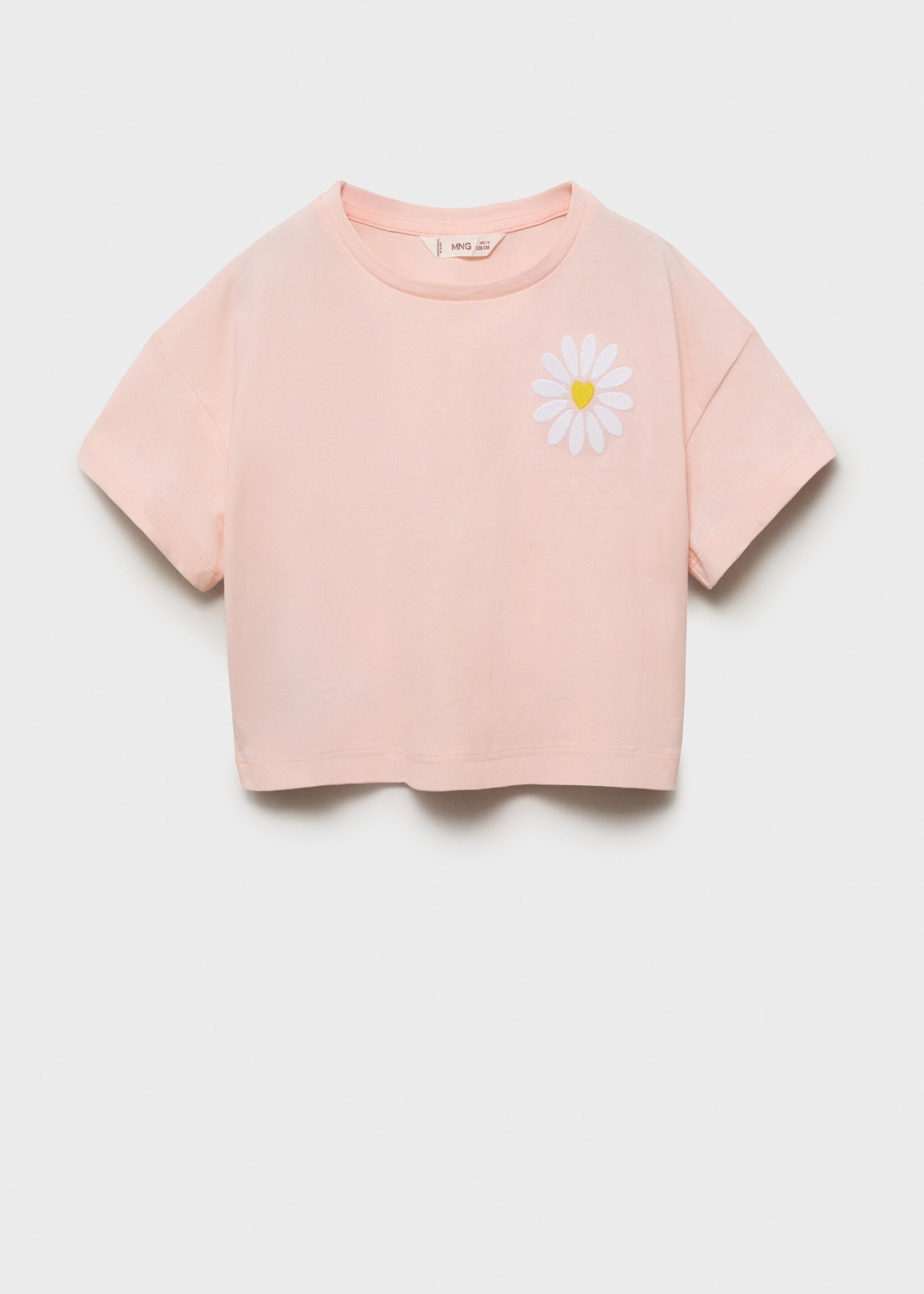 T-shirt fleurs relief - Article sans modèle