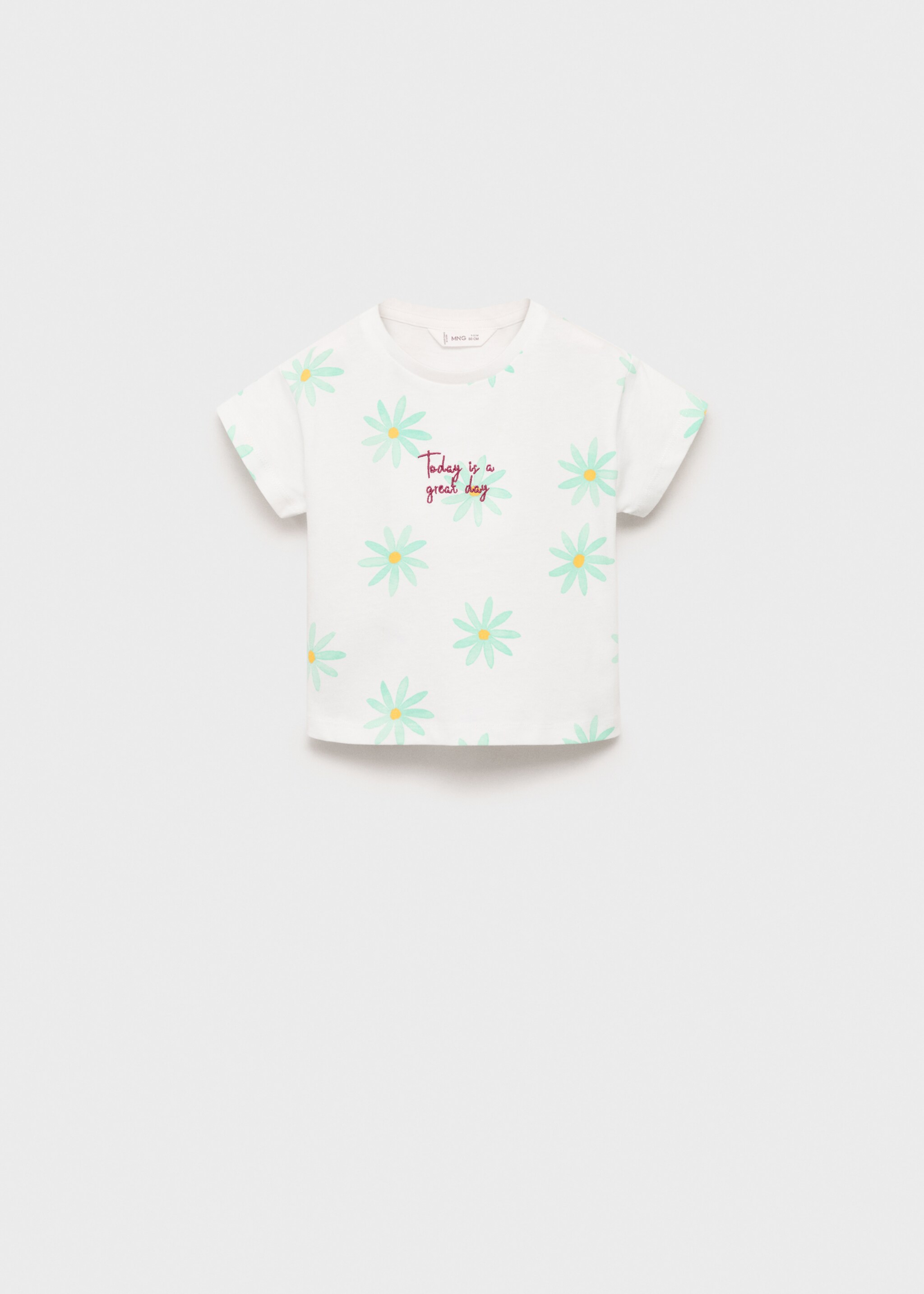 Embroidered printed T-shirt - Article without model