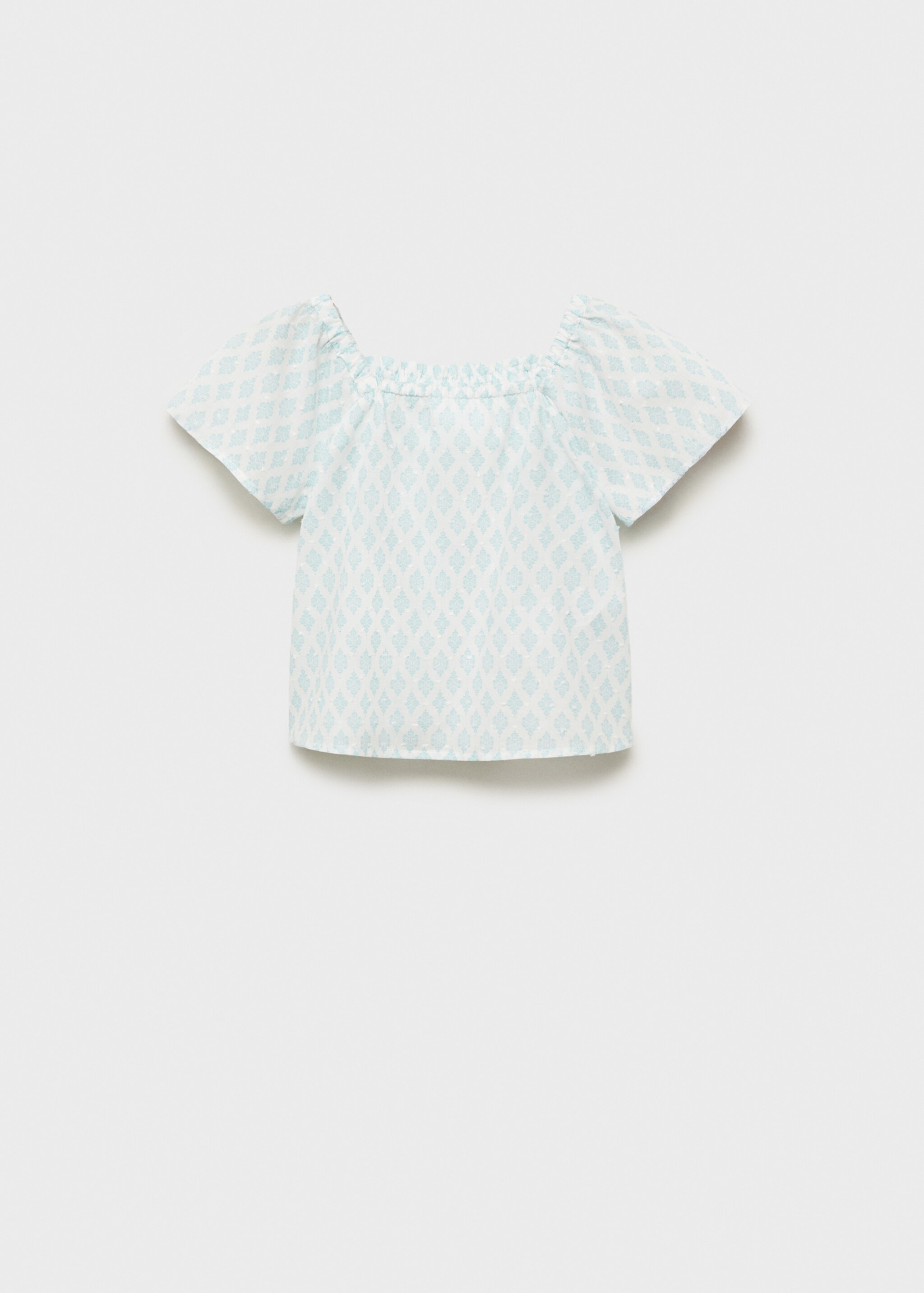 Blusa plumeti estampada - Reverso del artículo