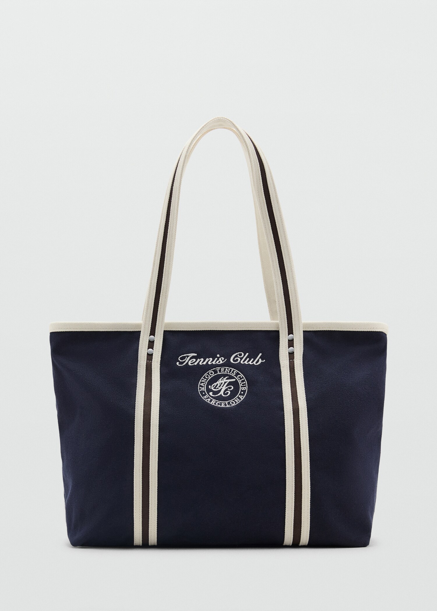 Shopper bag with embroidered message - Article without model