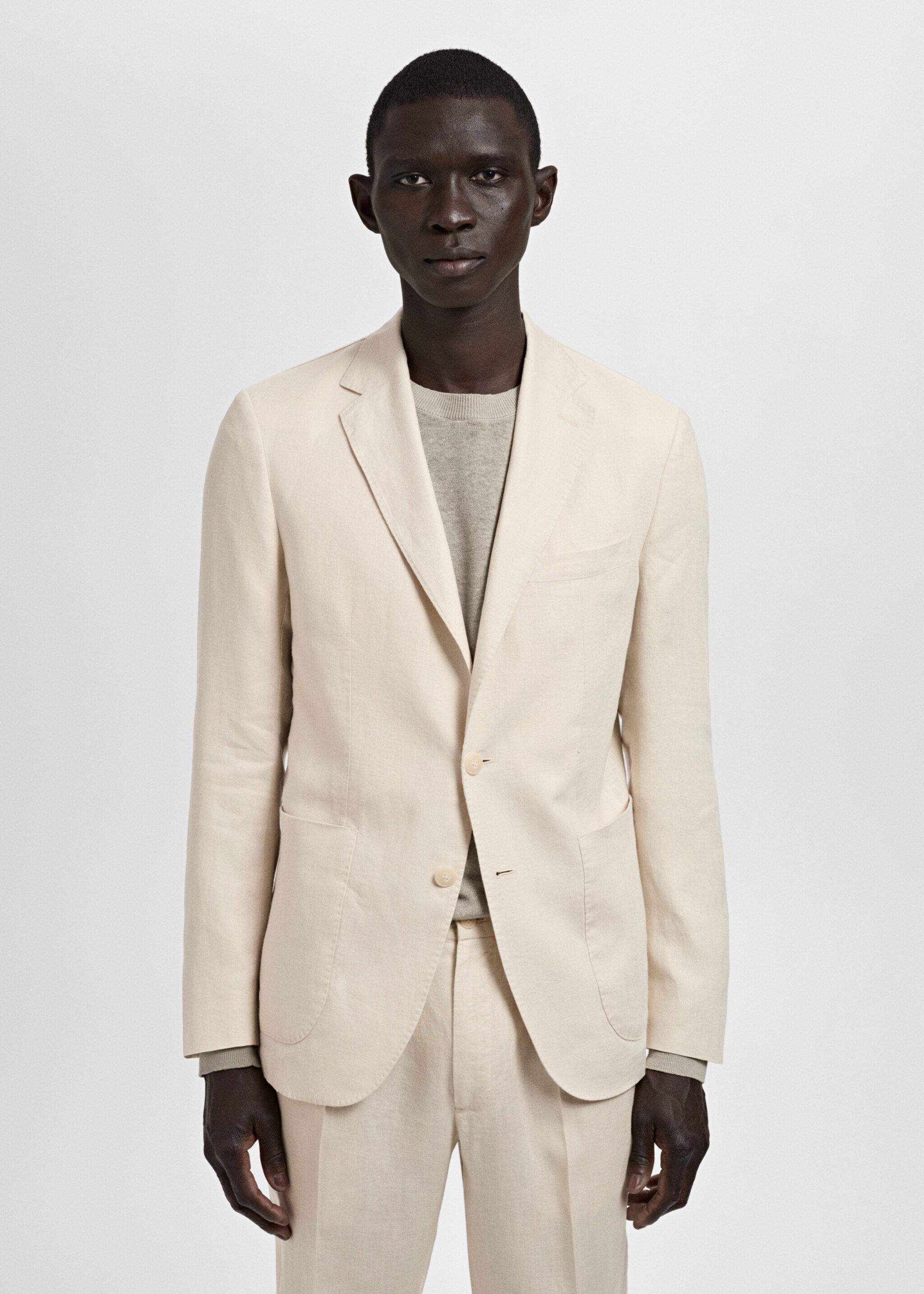 Blazer fato Salerno 100% linho slim fit - Plano médio