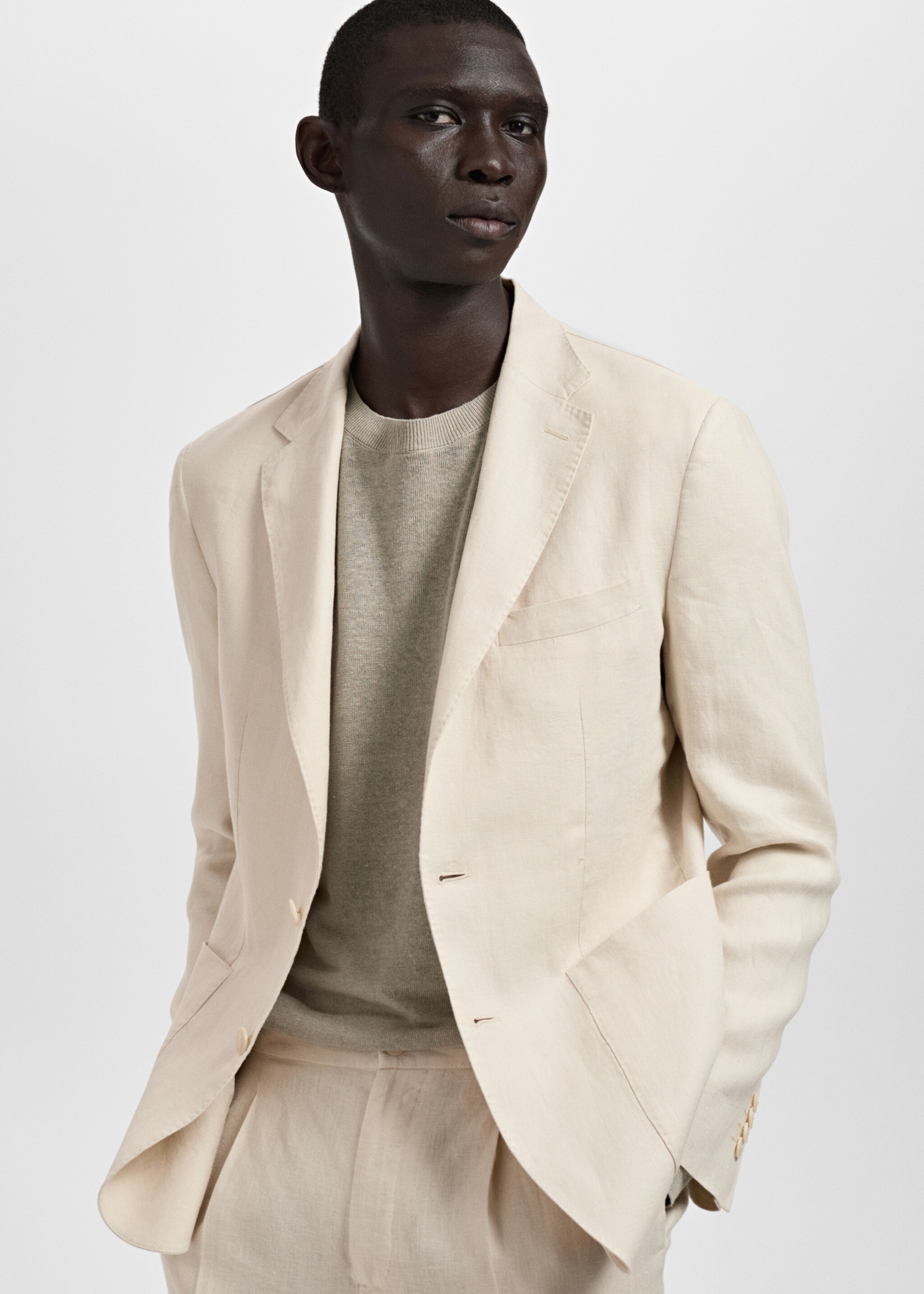 Blazer fato Salerno 100% linho slim fit - Pormenor do artigo 6