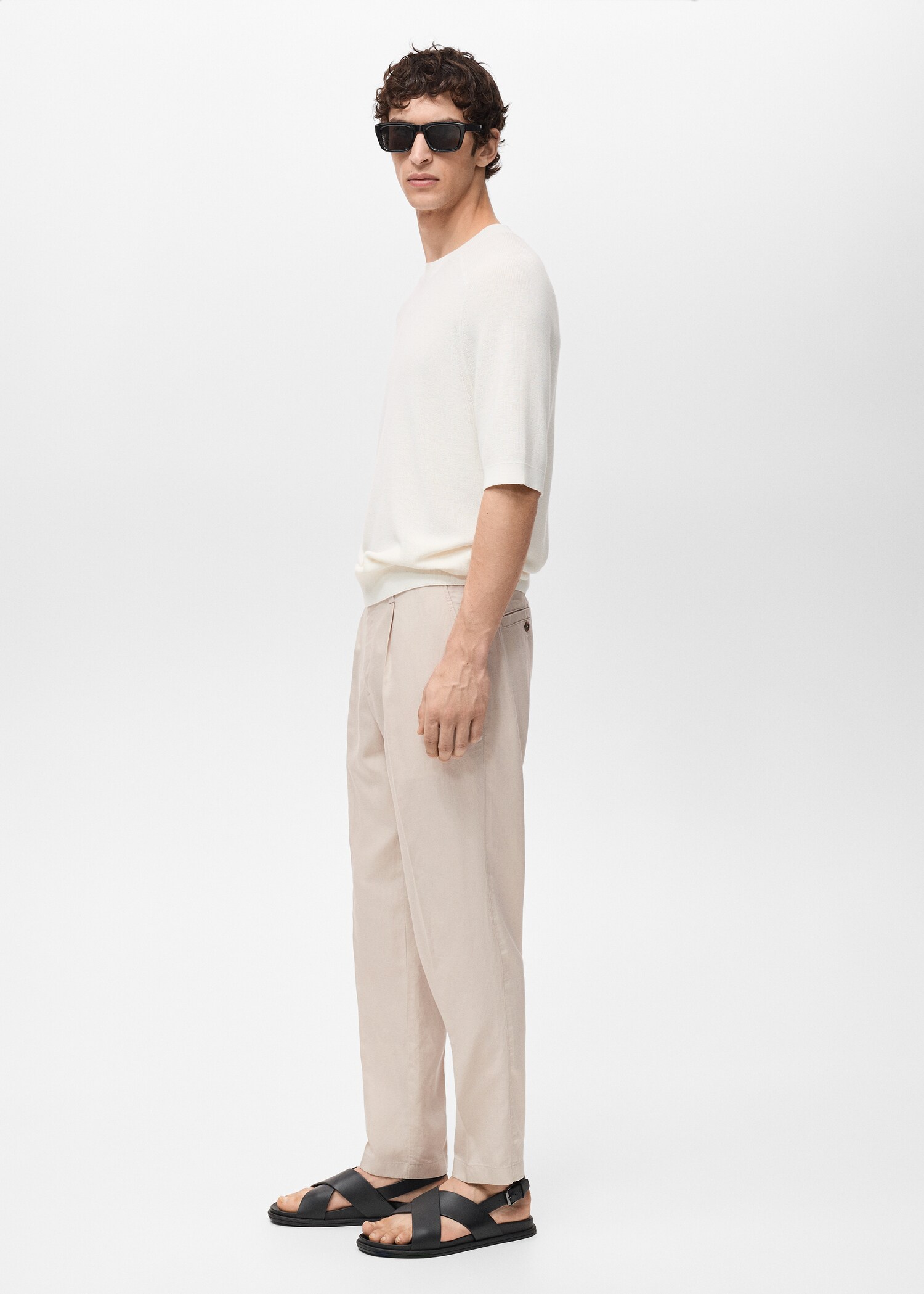 Slim fit linen pants - Details of the article 2