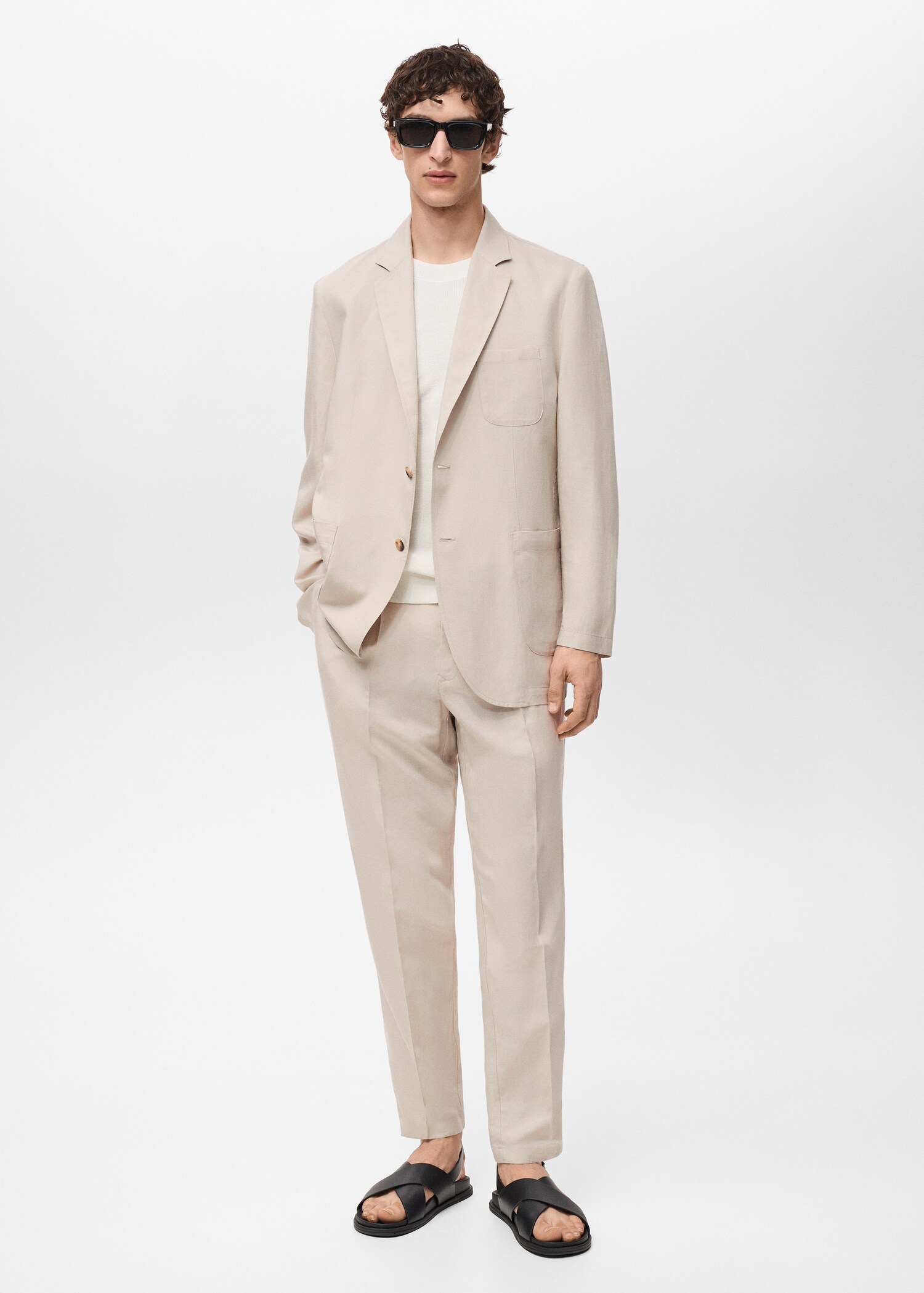Slim fit linen pants - Details of the article 4