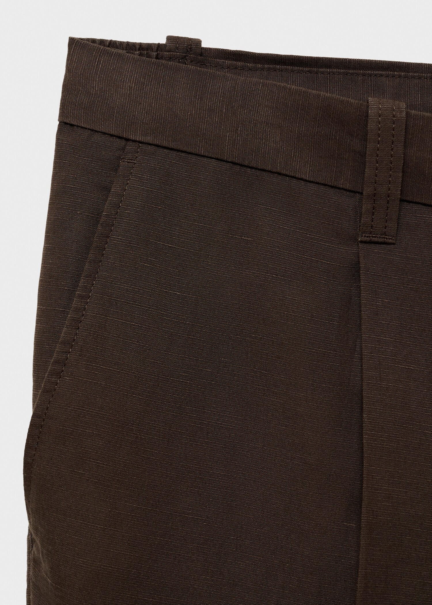Slim fit linen trousers - Details of the article 8