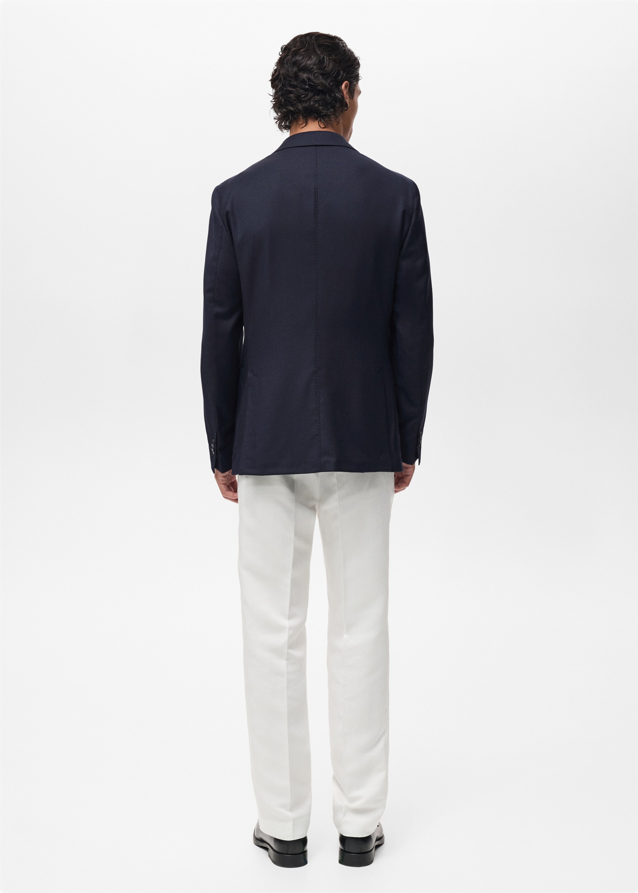 Slim-fit jacket made from 100% cool wool - Reverse of the article