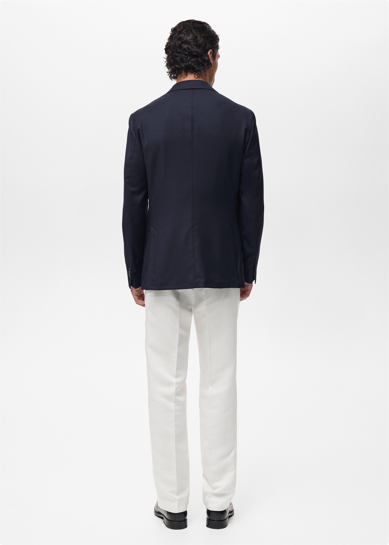 Slim-fit jacket made from 100% cool wool - Reverse of the article