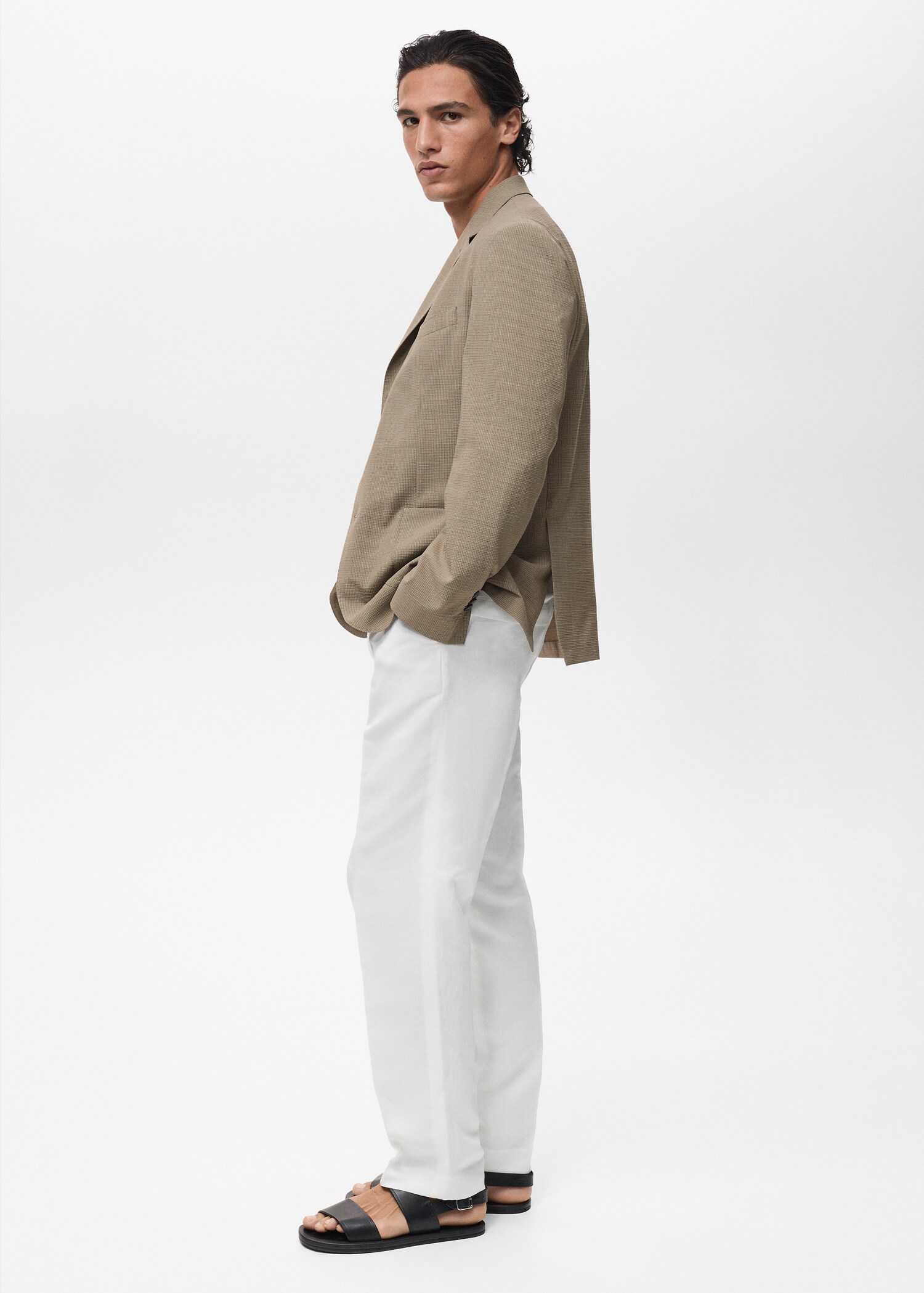 Slim fit colbert van cool wool - Detail van het artikel 2
