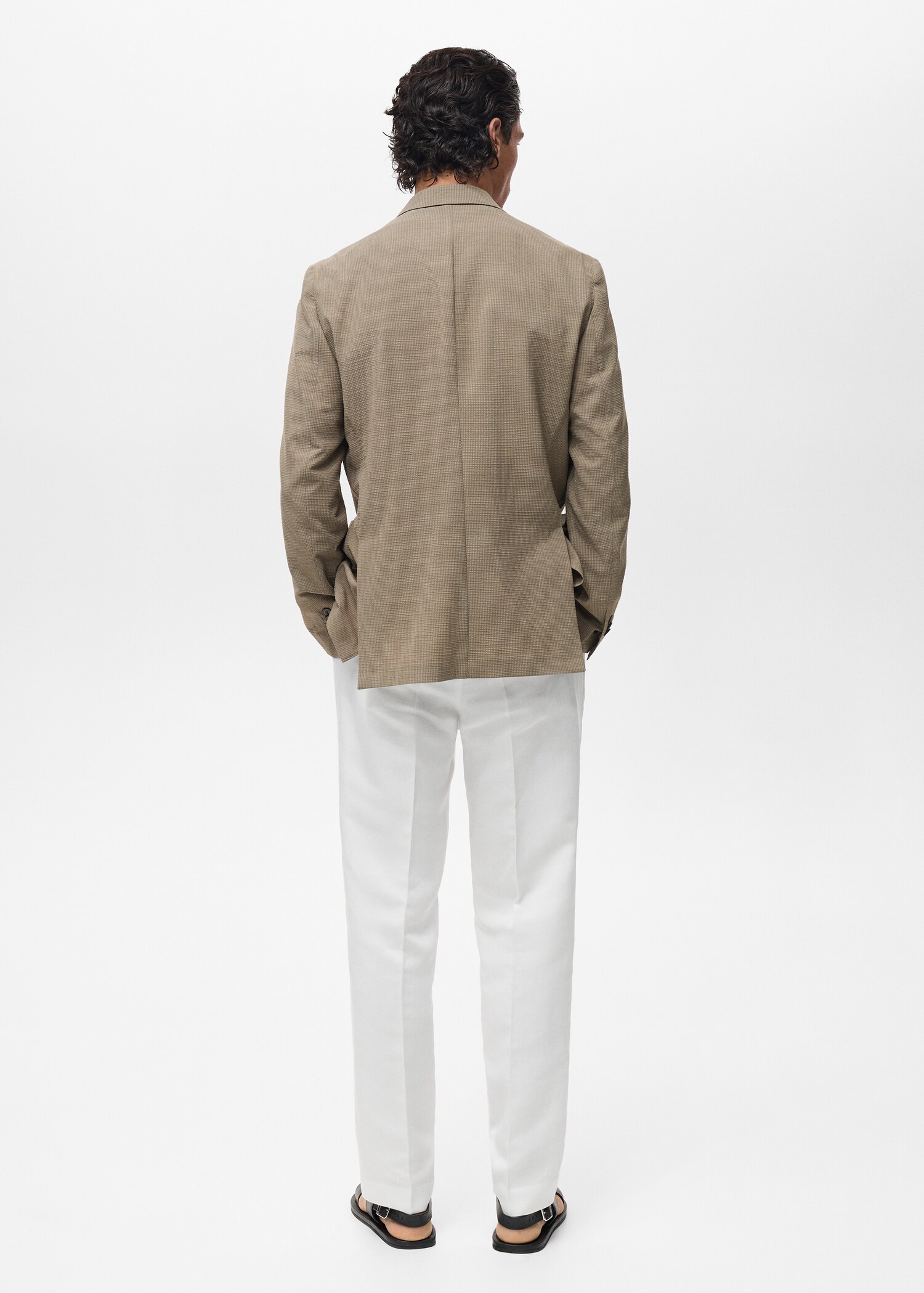 Slim fit colbert van cool wool - Achterkant van het artikel