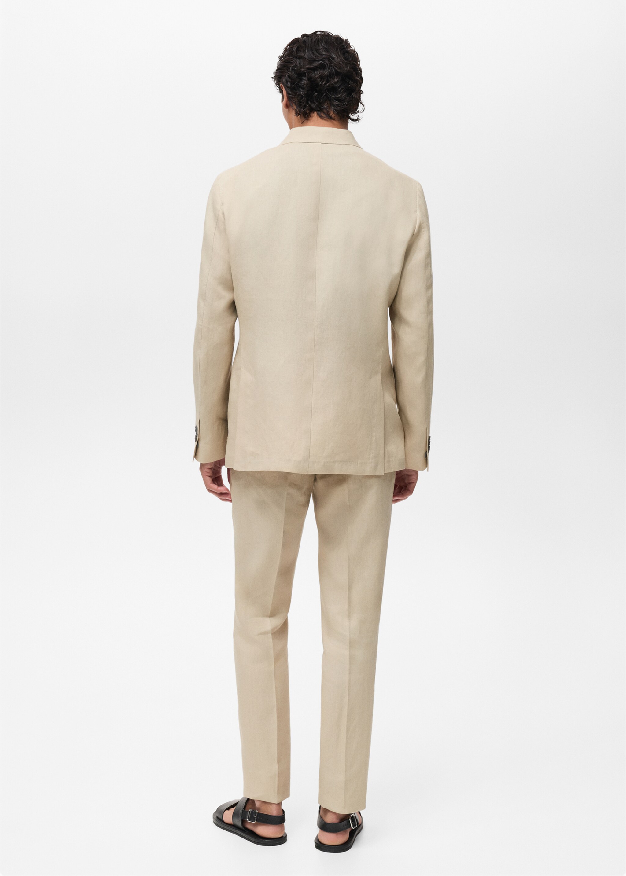 100% linen jacket with patch pockets - Reverse of the article