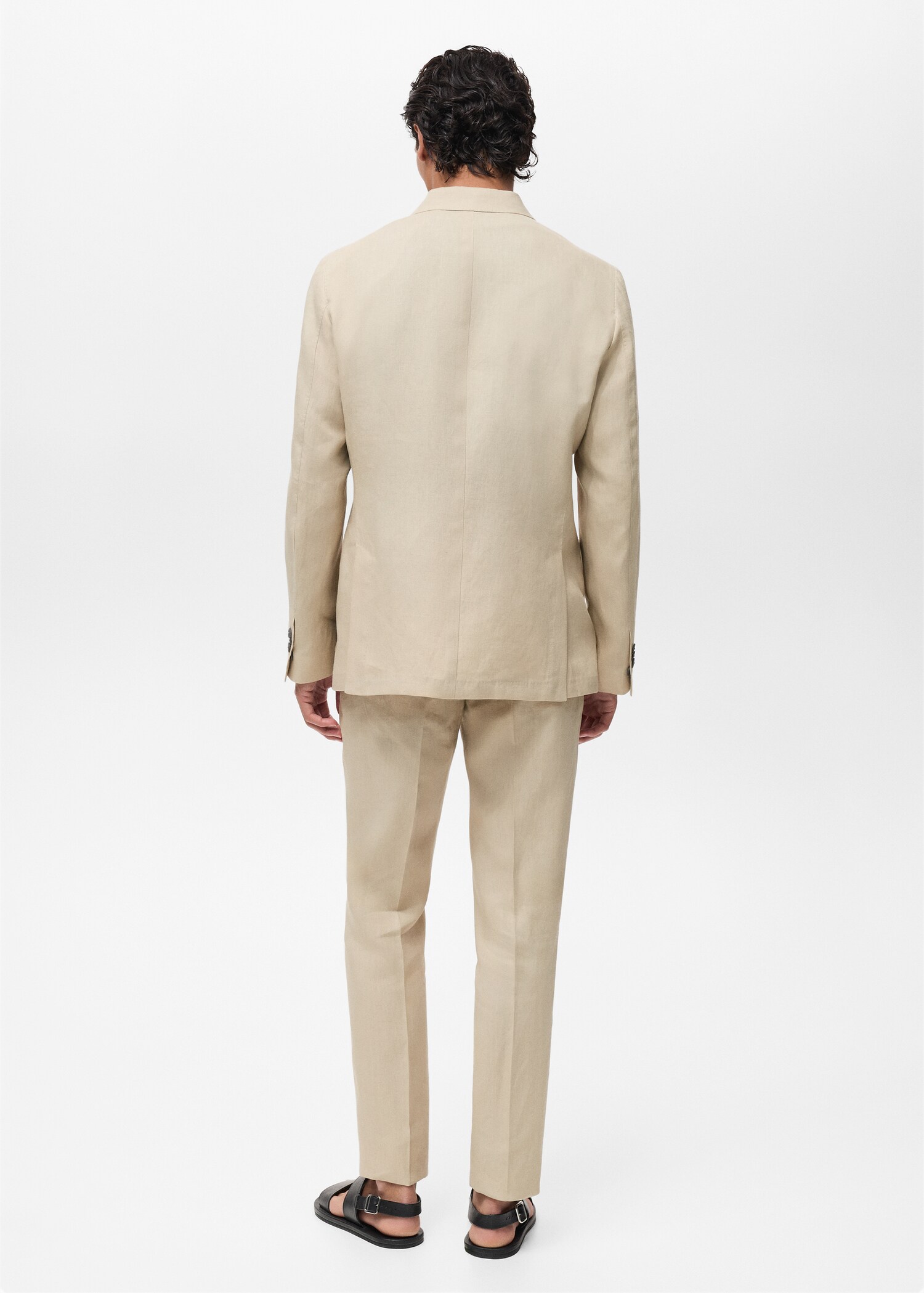 100% linen blazer with patch pockets - Reverse of the article