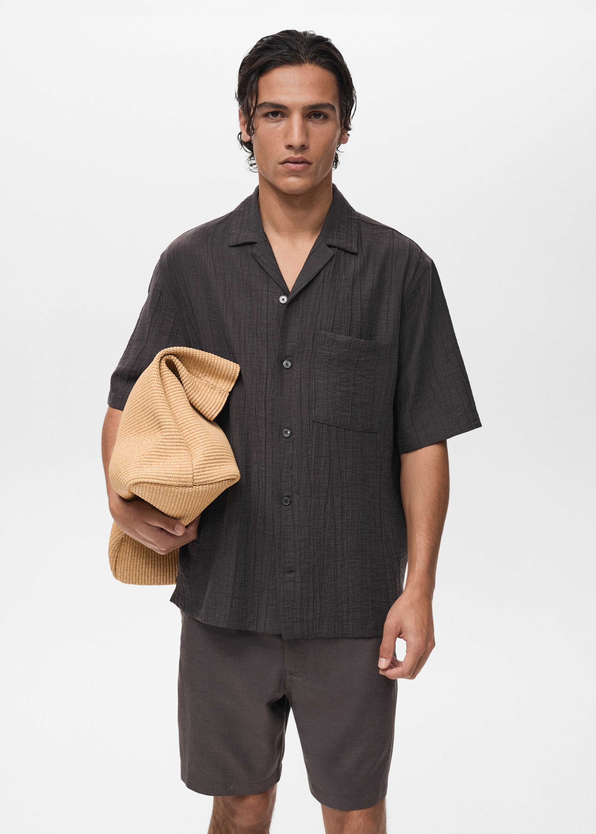 Creased-effect shirt - Medium plane