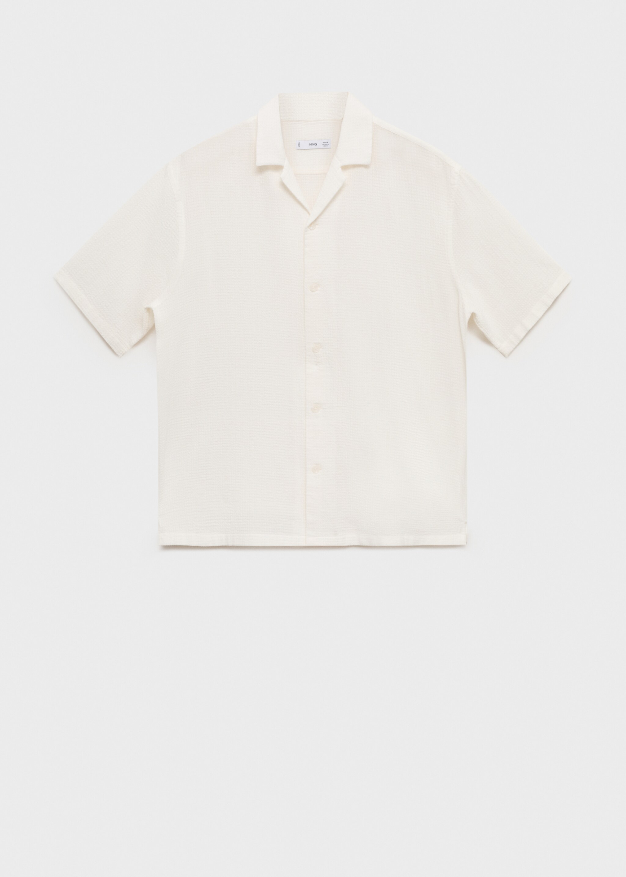 Chemise seersucker col bowling - Article sans modèle