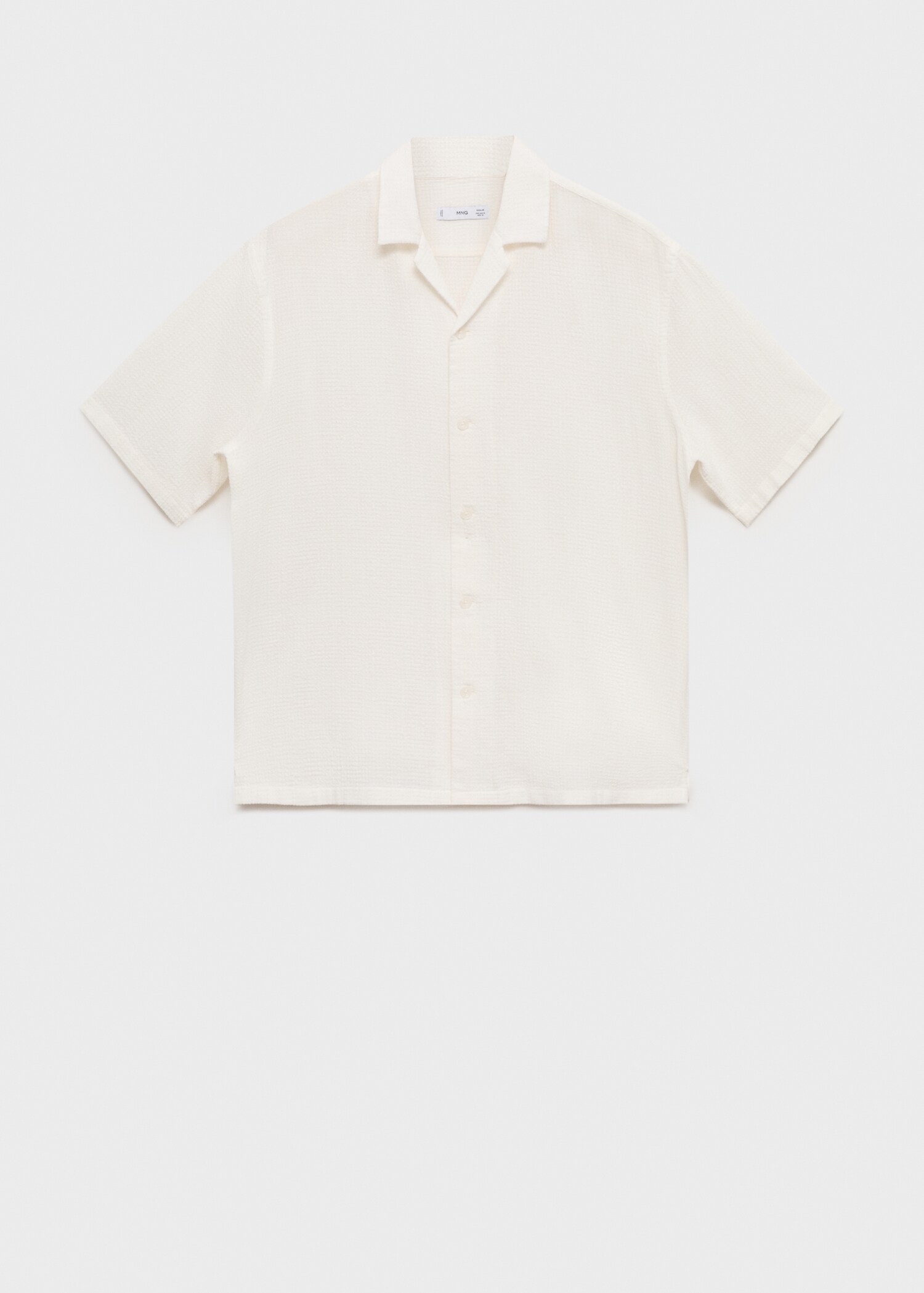 Chemise seersucker col bowling - Article sans modèle