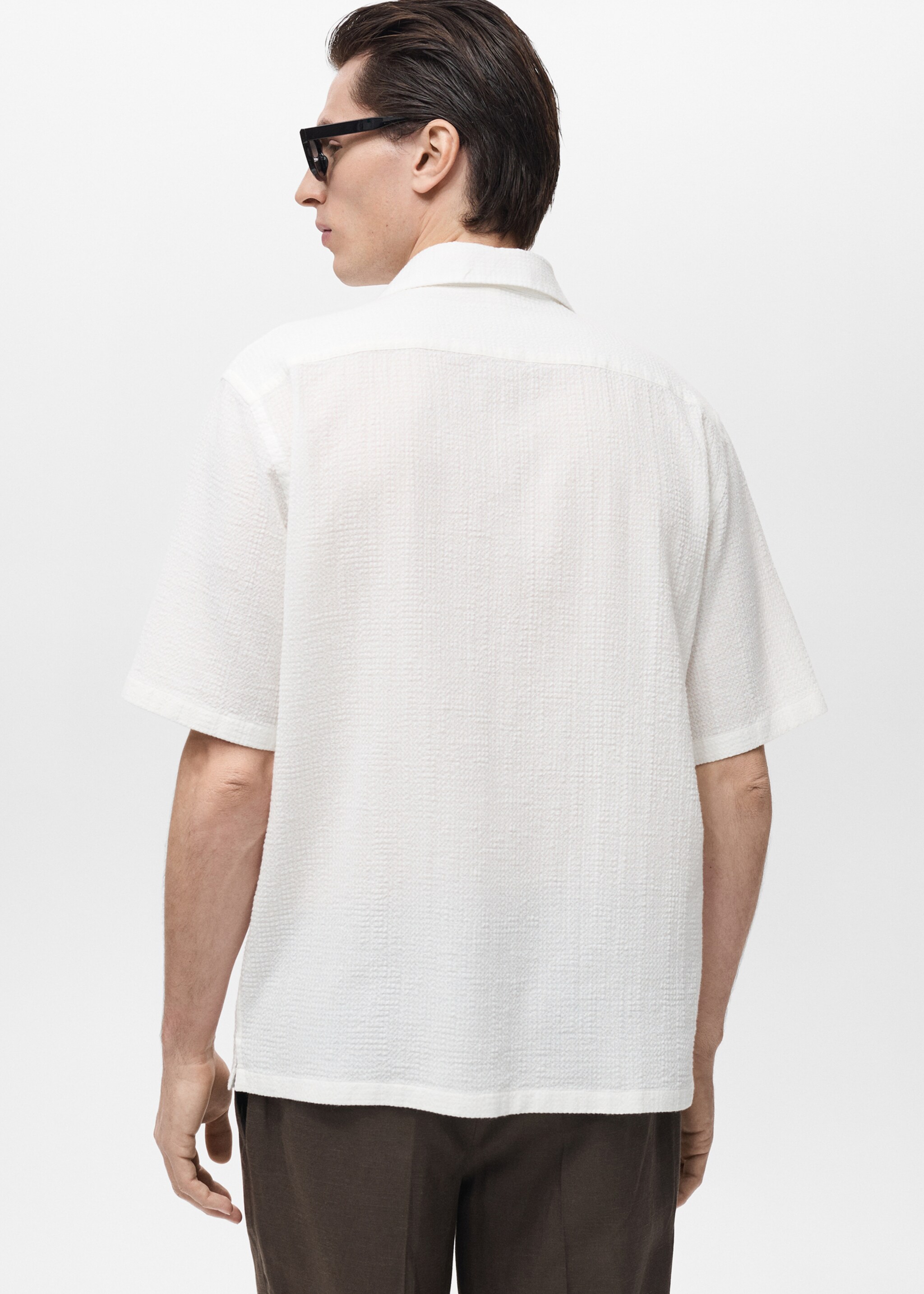 Chemise seersucker col bowling - Verso de l’article