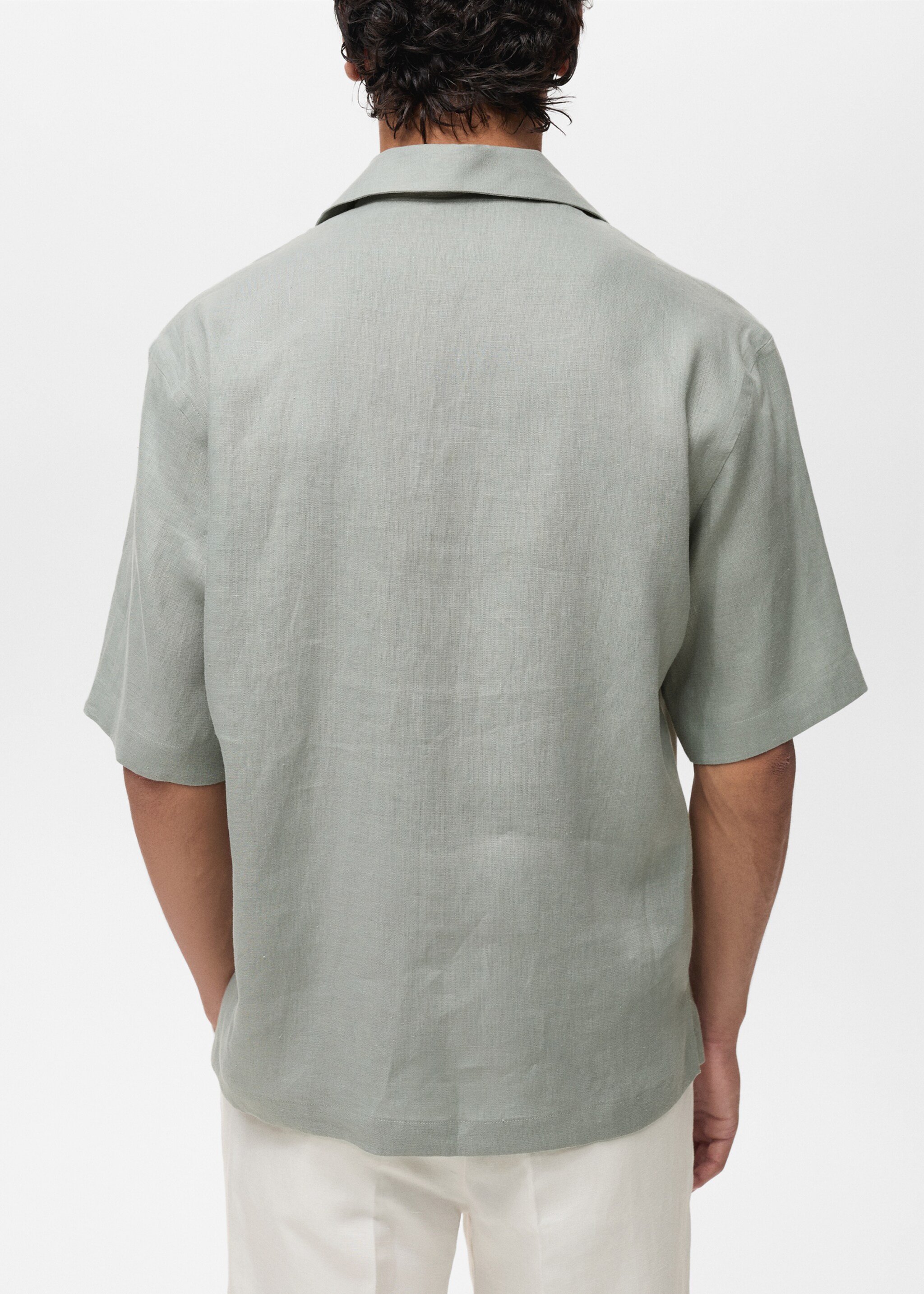 100% linen short sleeve shirt - Reverse of the article