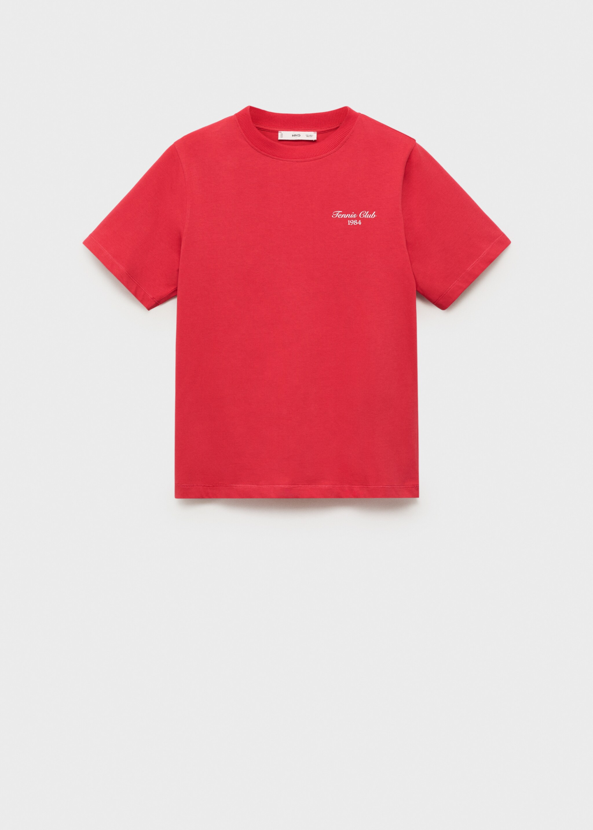 Cotton t-shirt with printed message - Article without model
