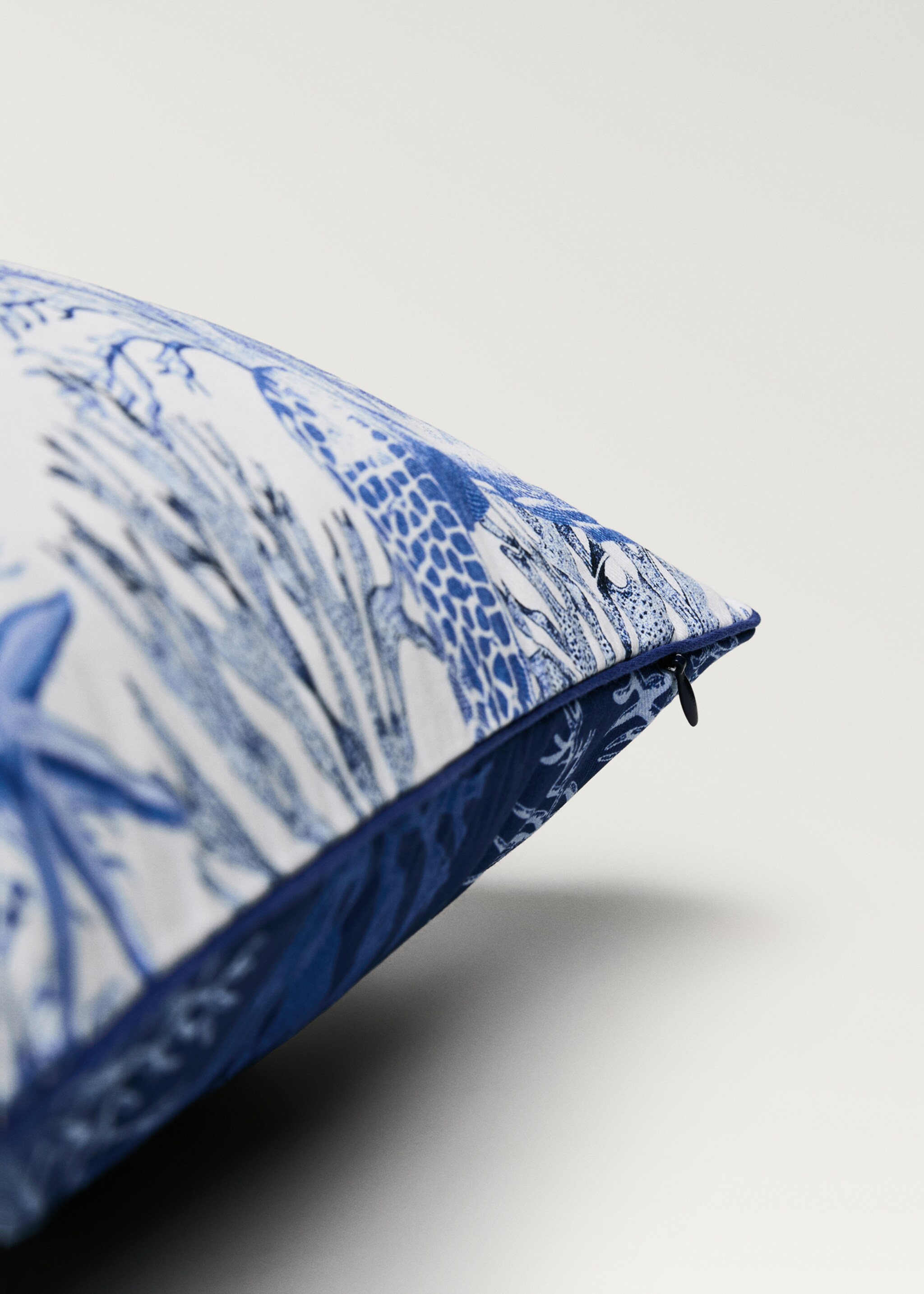 Vändbart kuddfodral med marint tryck 30x50 cm - Detaljer om artikeln 2