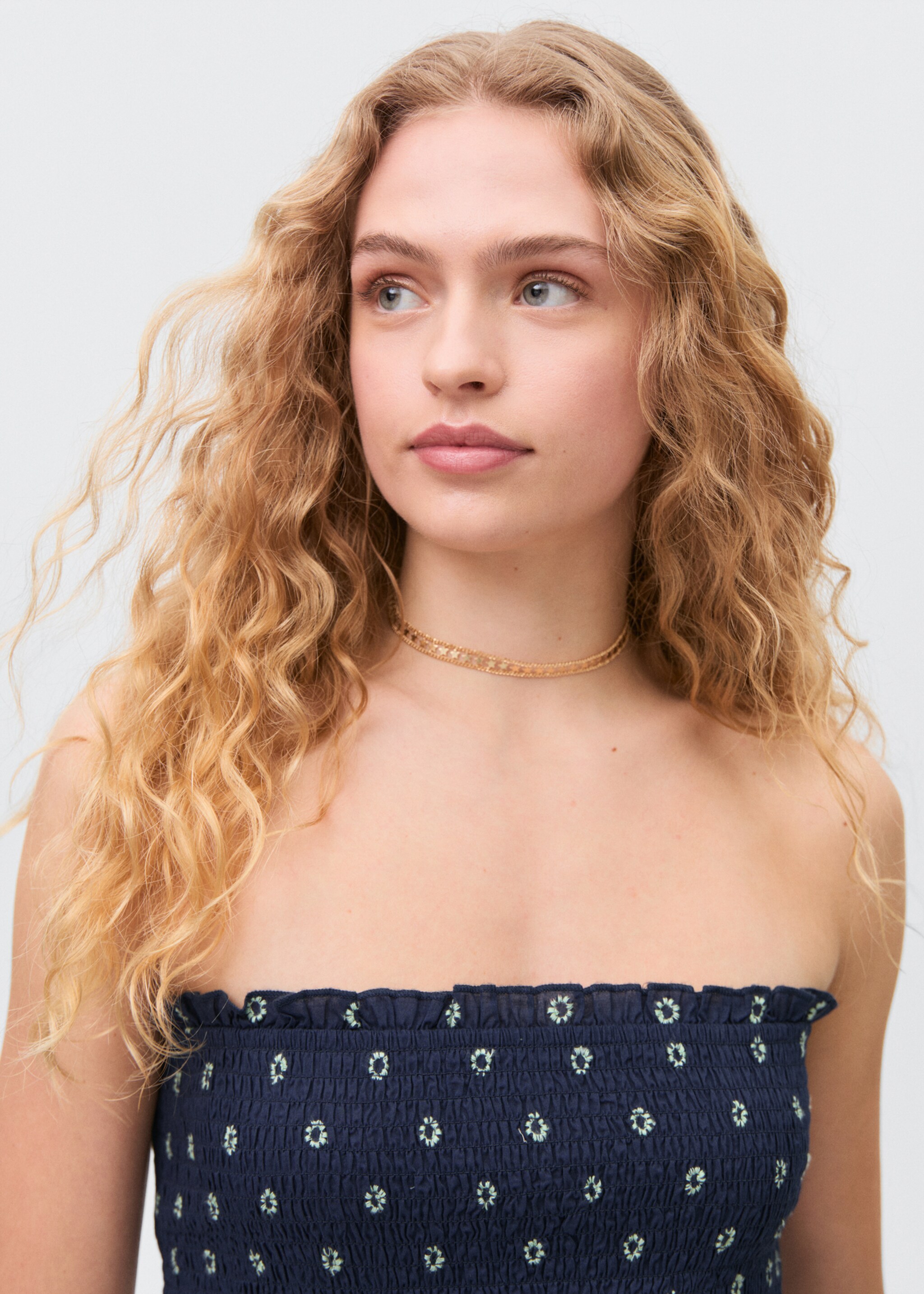 Ruched strapless top - Details of the article 1