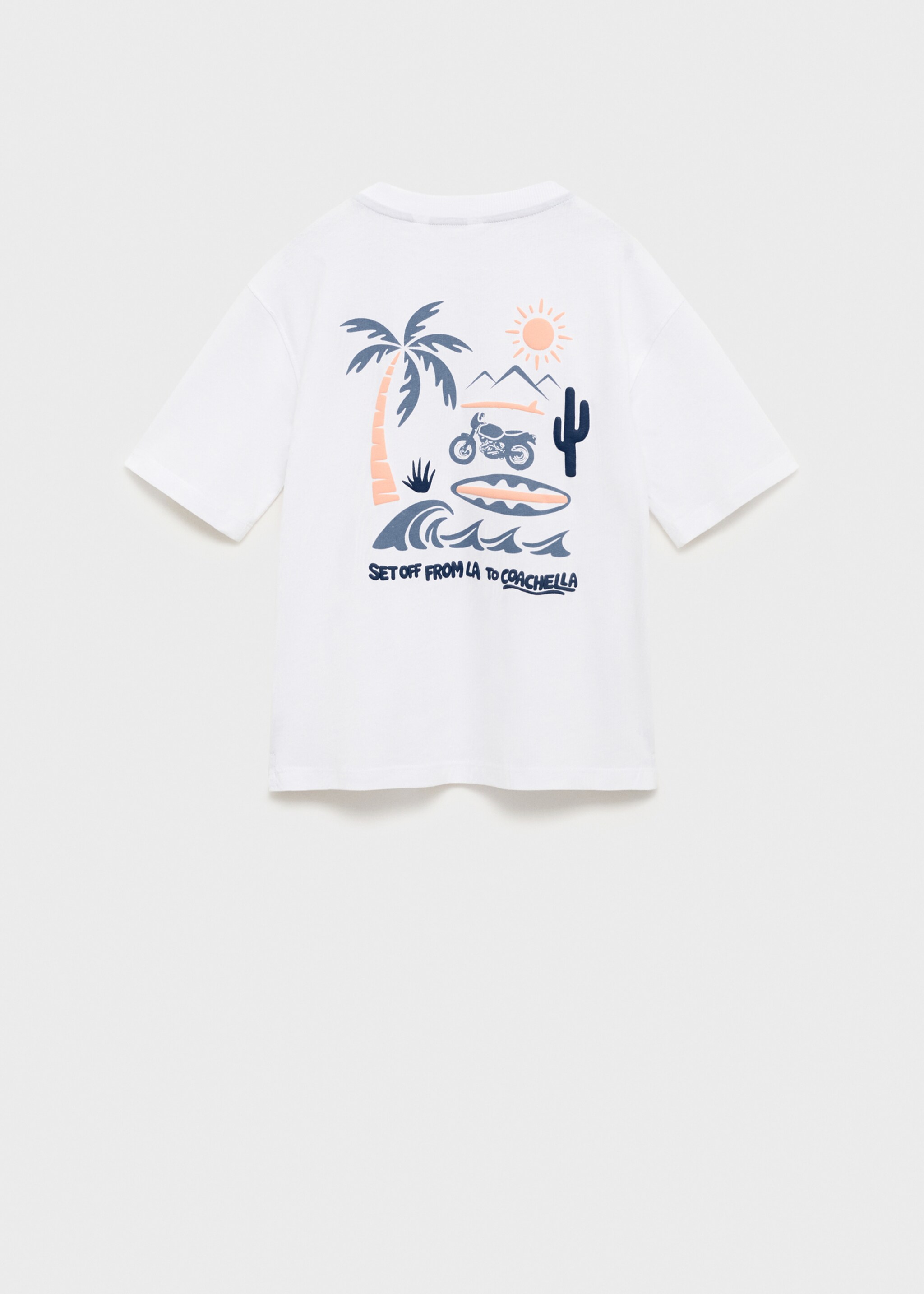 Printed cotton-blend T-shirt - Reverse of the article