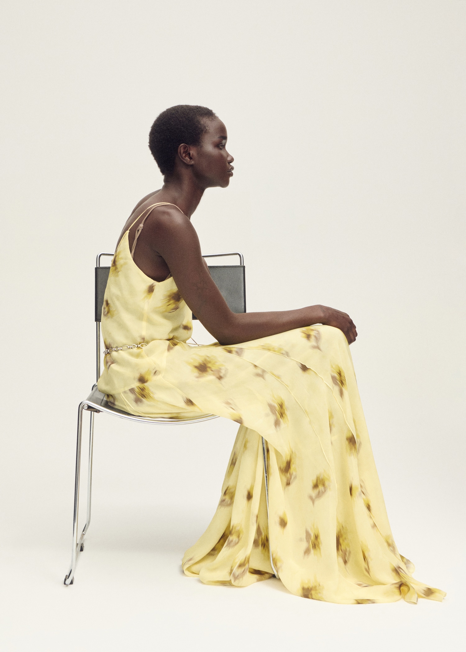 Long floral-print dress - Details of the article 2
