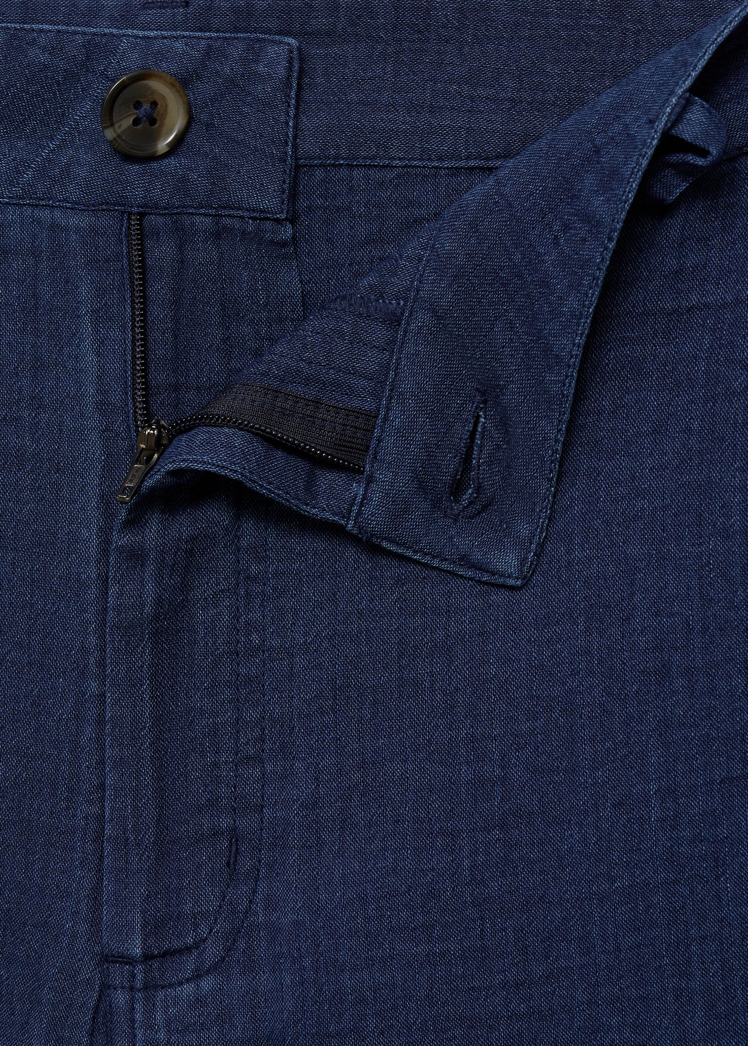 High-waisted denim flowy trousers - Details of the article 8
