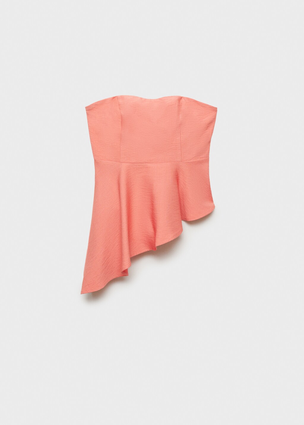 Asymmetrical strapless top