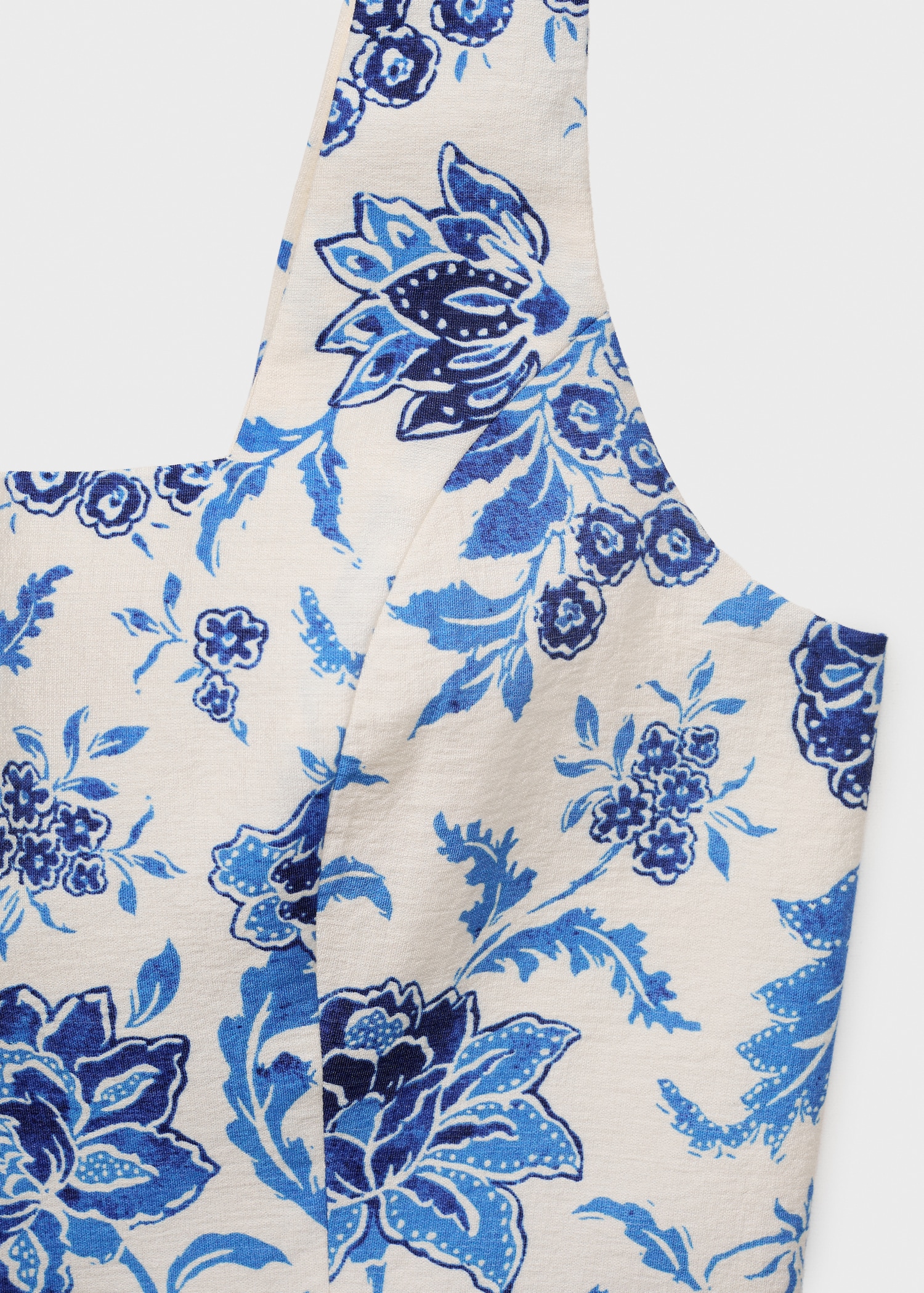 Blumenprint-Top mit tiefem Ausschnitt - Detail des Artikels 0