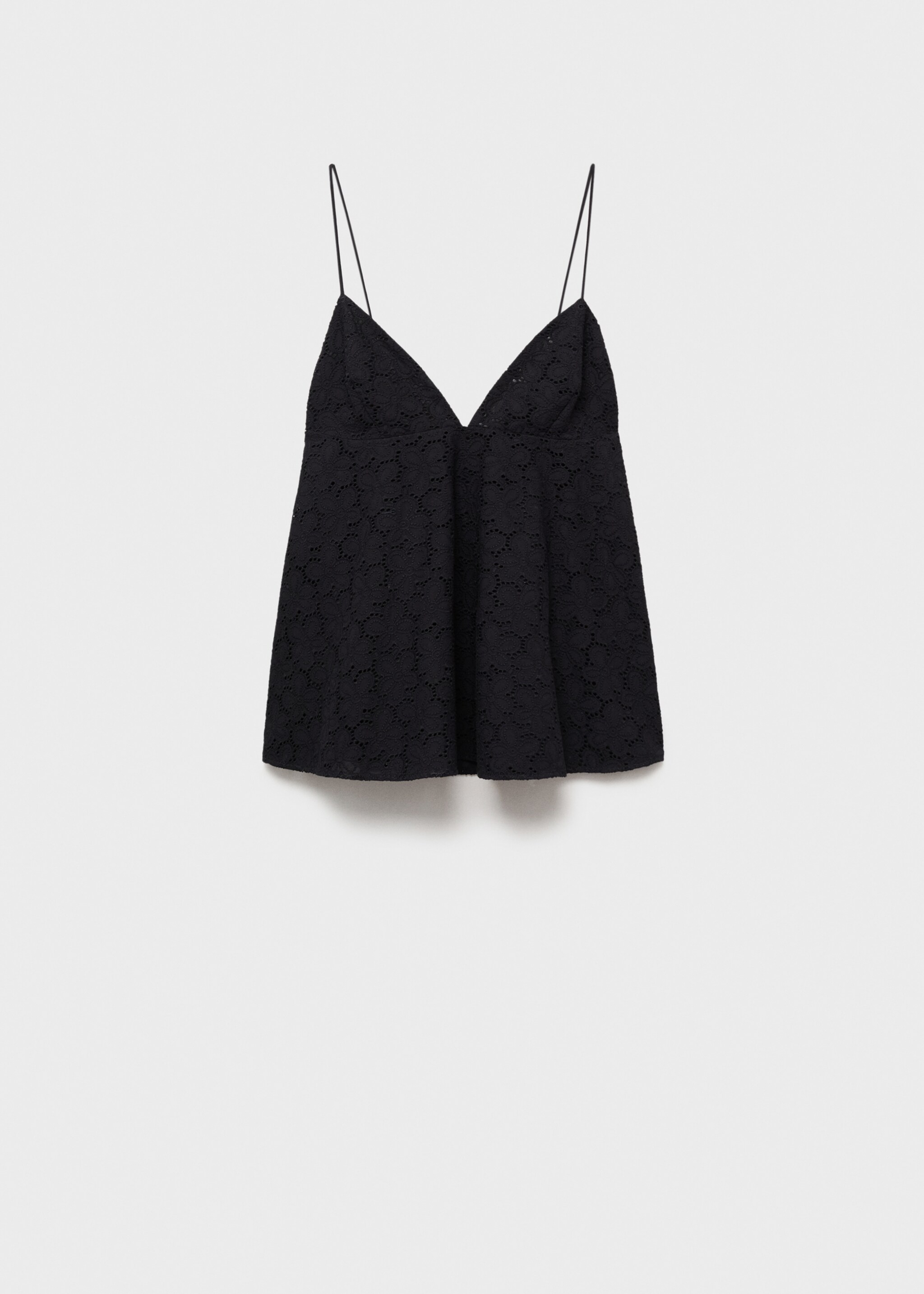 V-neck embroidered top - Article without model