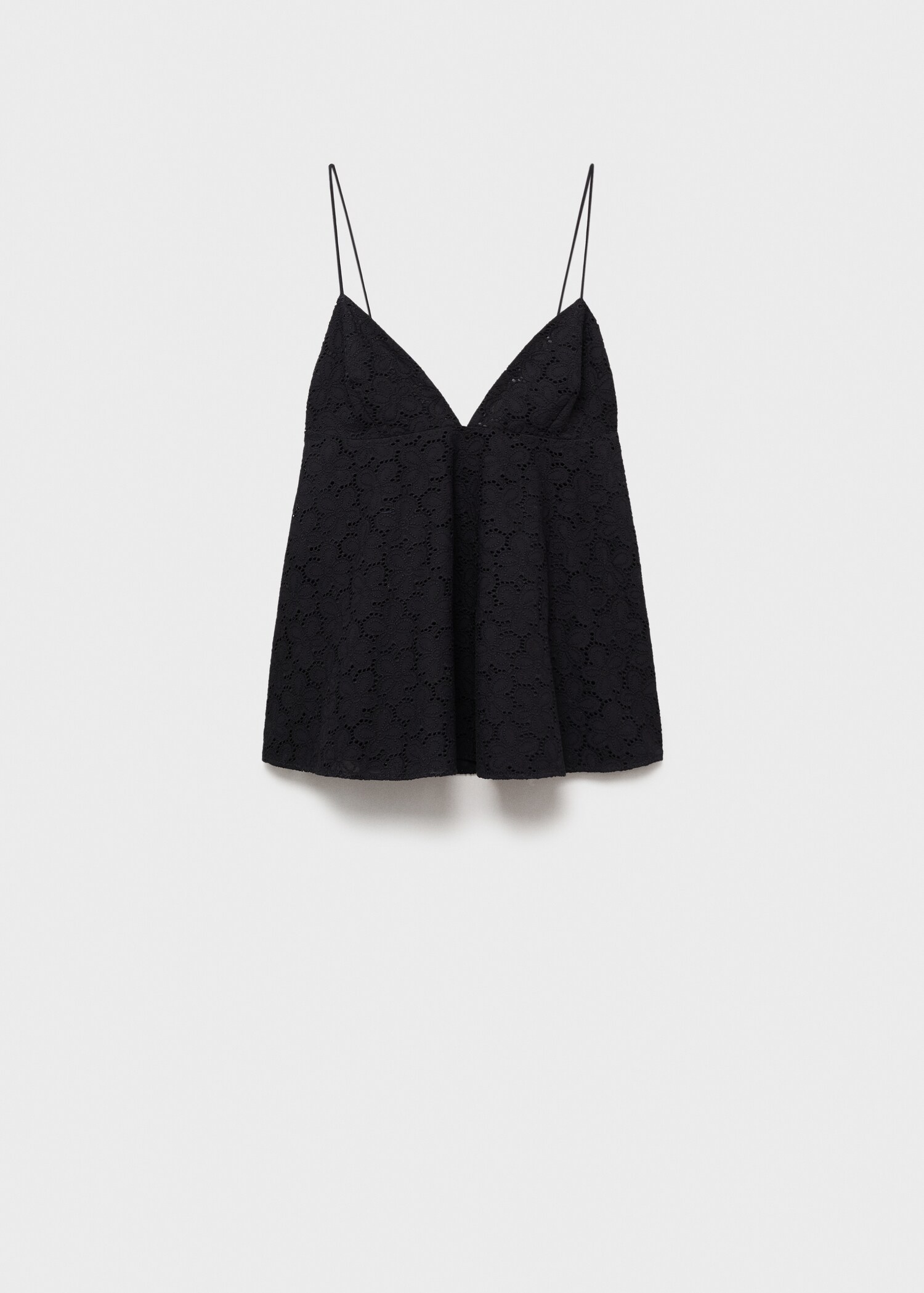 V-neck embroidered top - Article without model