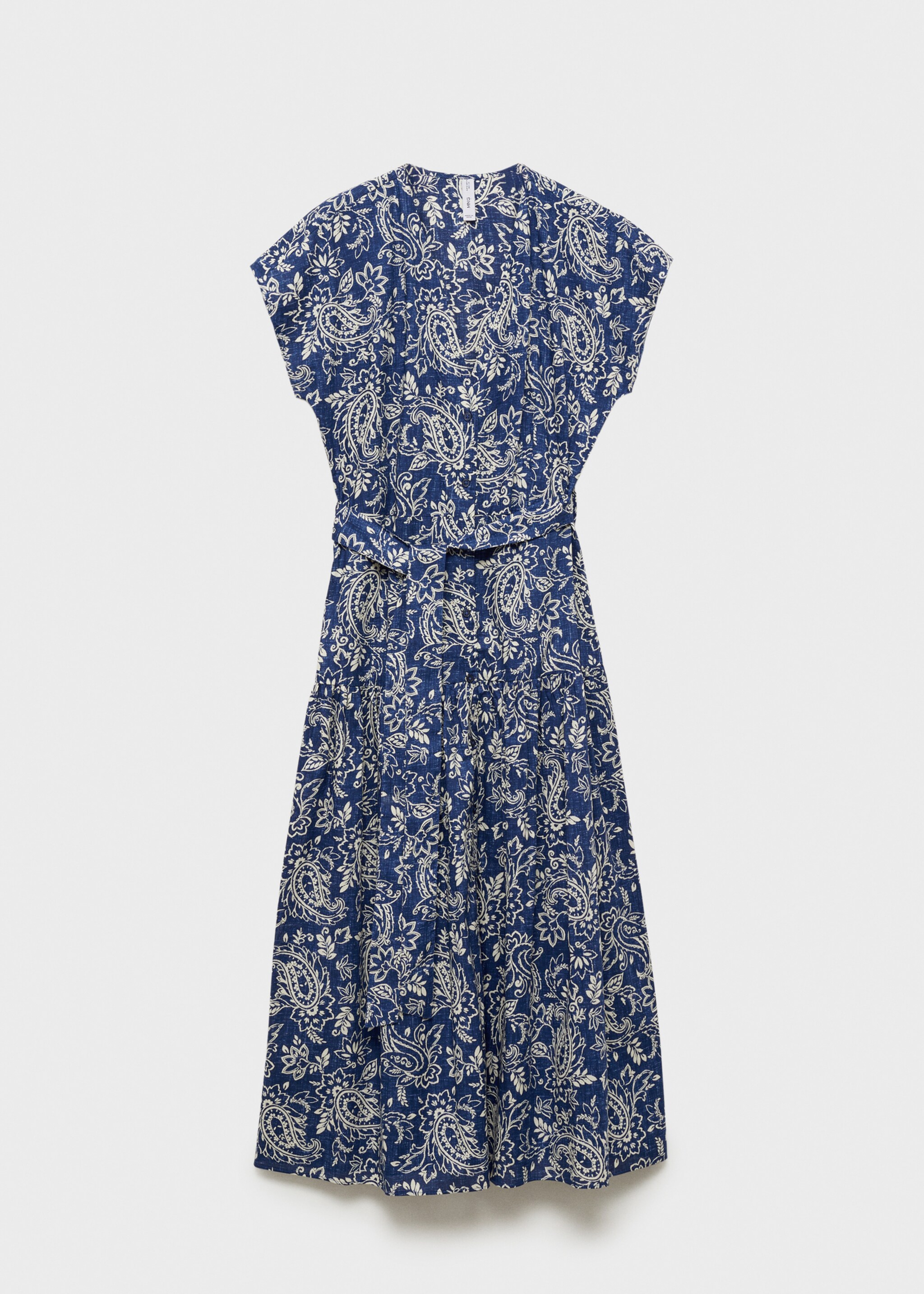 Paisley flared dress with belt - Article without model