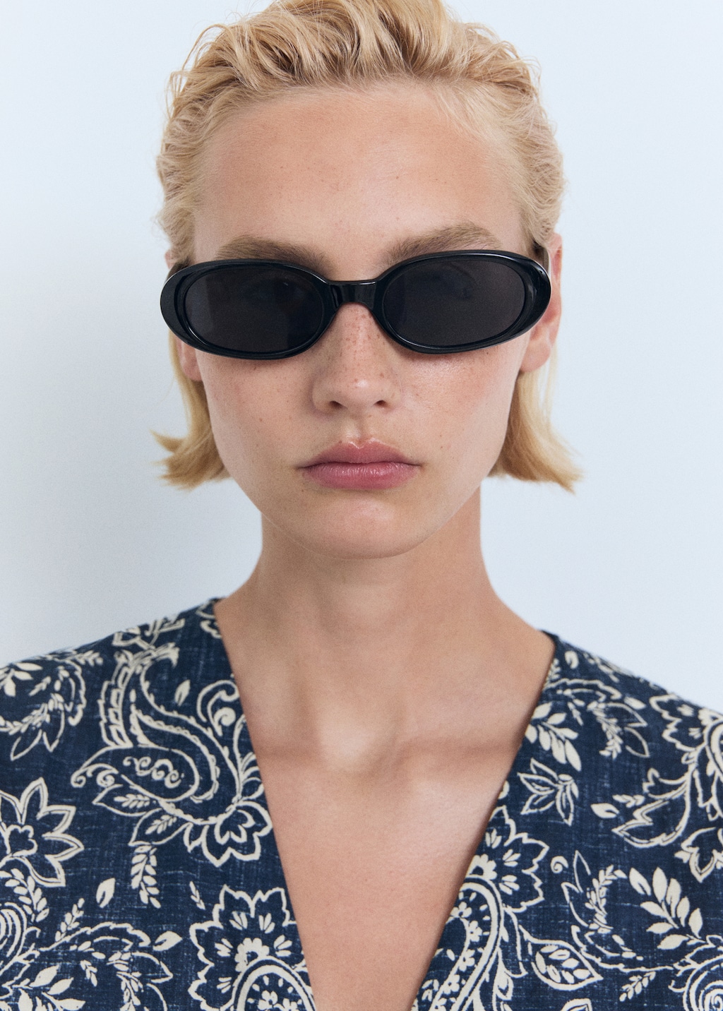 Paisley flared dress with belt