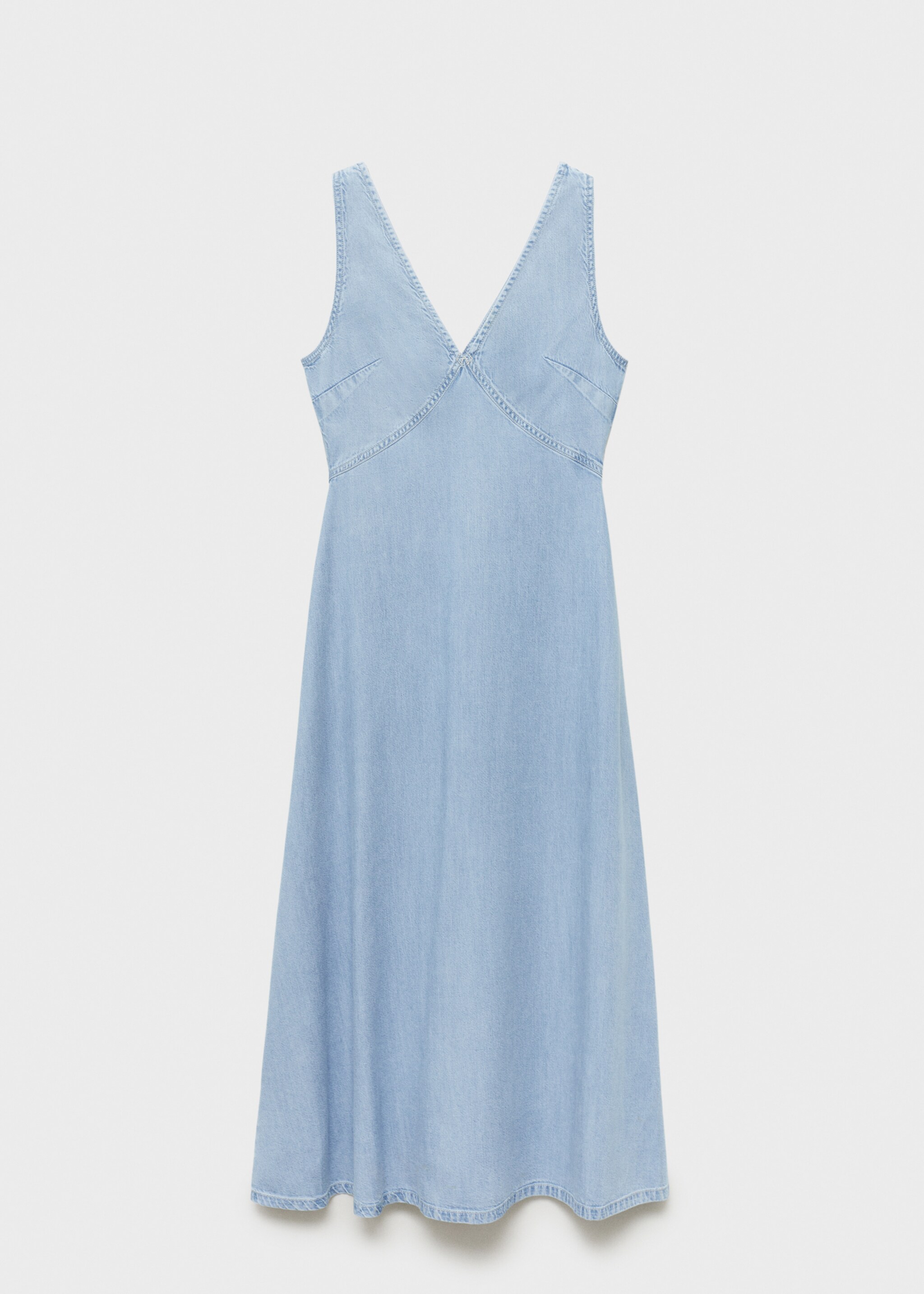 Lyocell V-neck midi dress - Изделие без модели