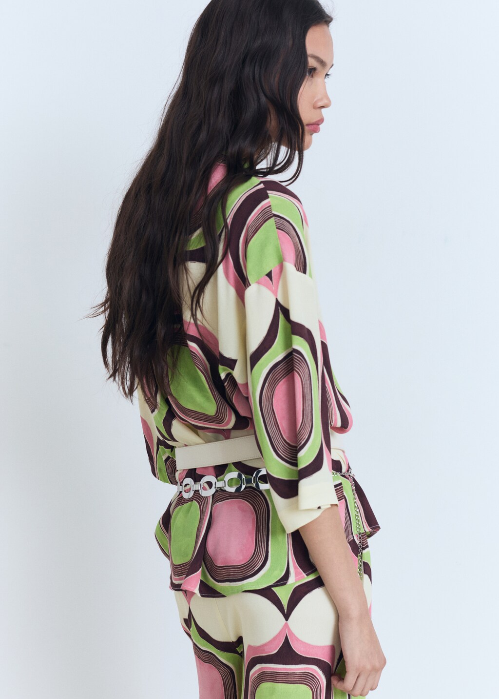 Geometric print blouse - image 3