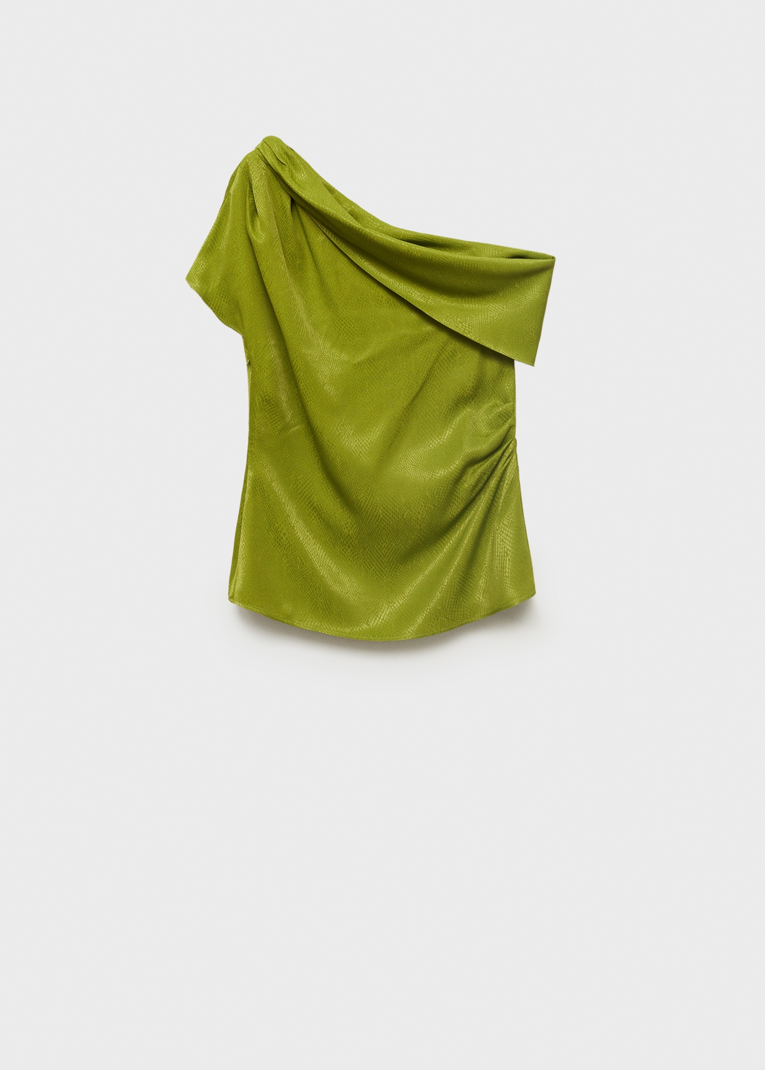 Blusa raso collo asimmetrico - Articolo senza modello