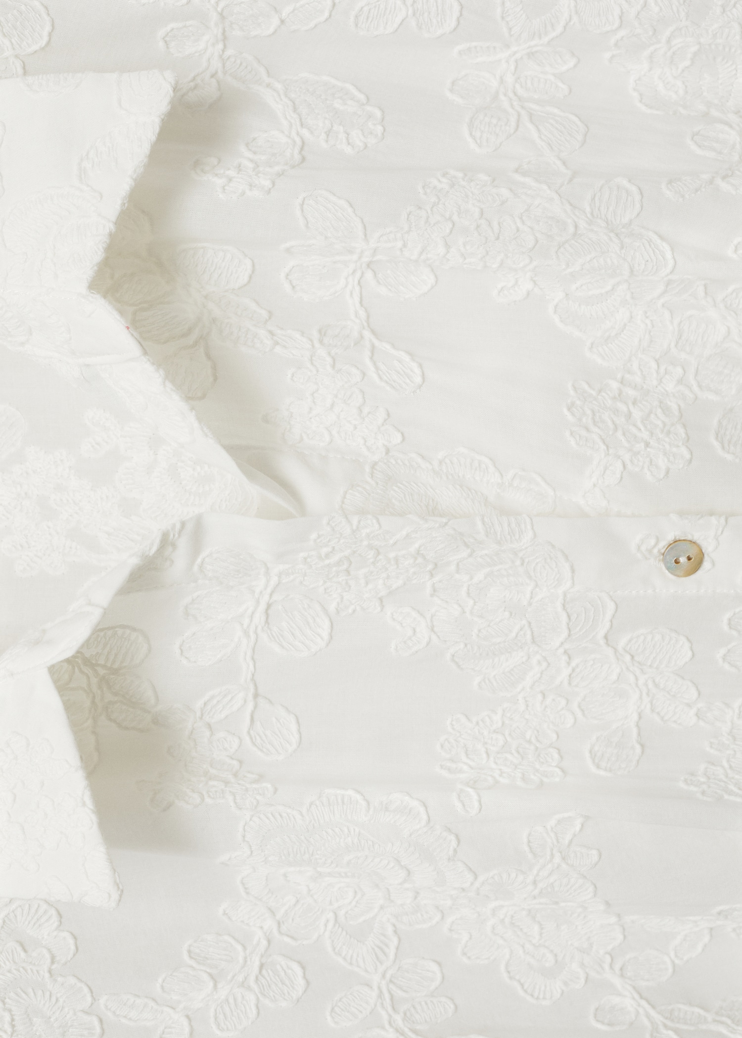 Vestido camisero bordado cinturón - Detalle del artículo 0