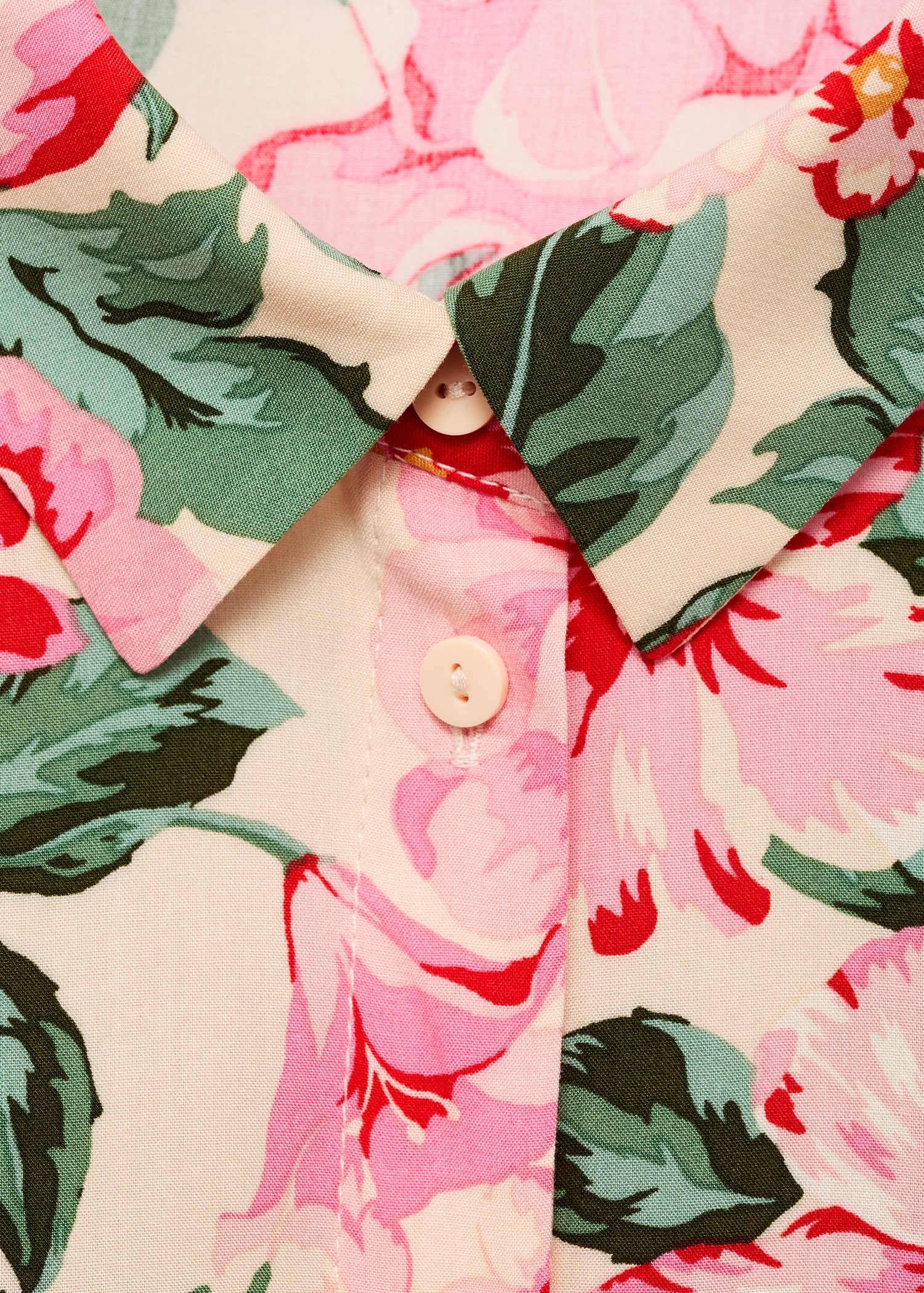 Gemustertes Hemdblusenkleid mit Gürtel - Detail des Artikels 8