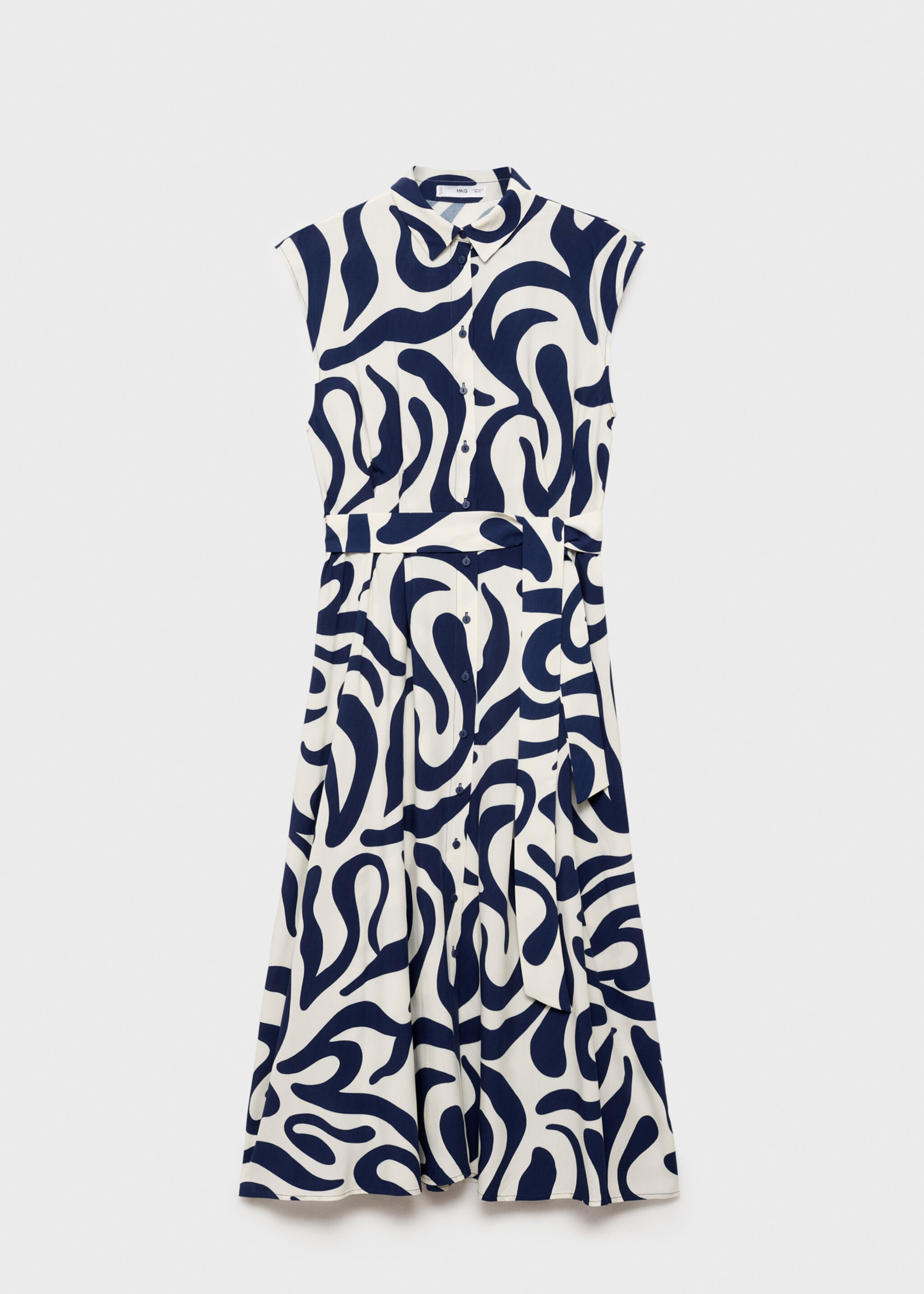 Printed shirt dress with belt - Article without model