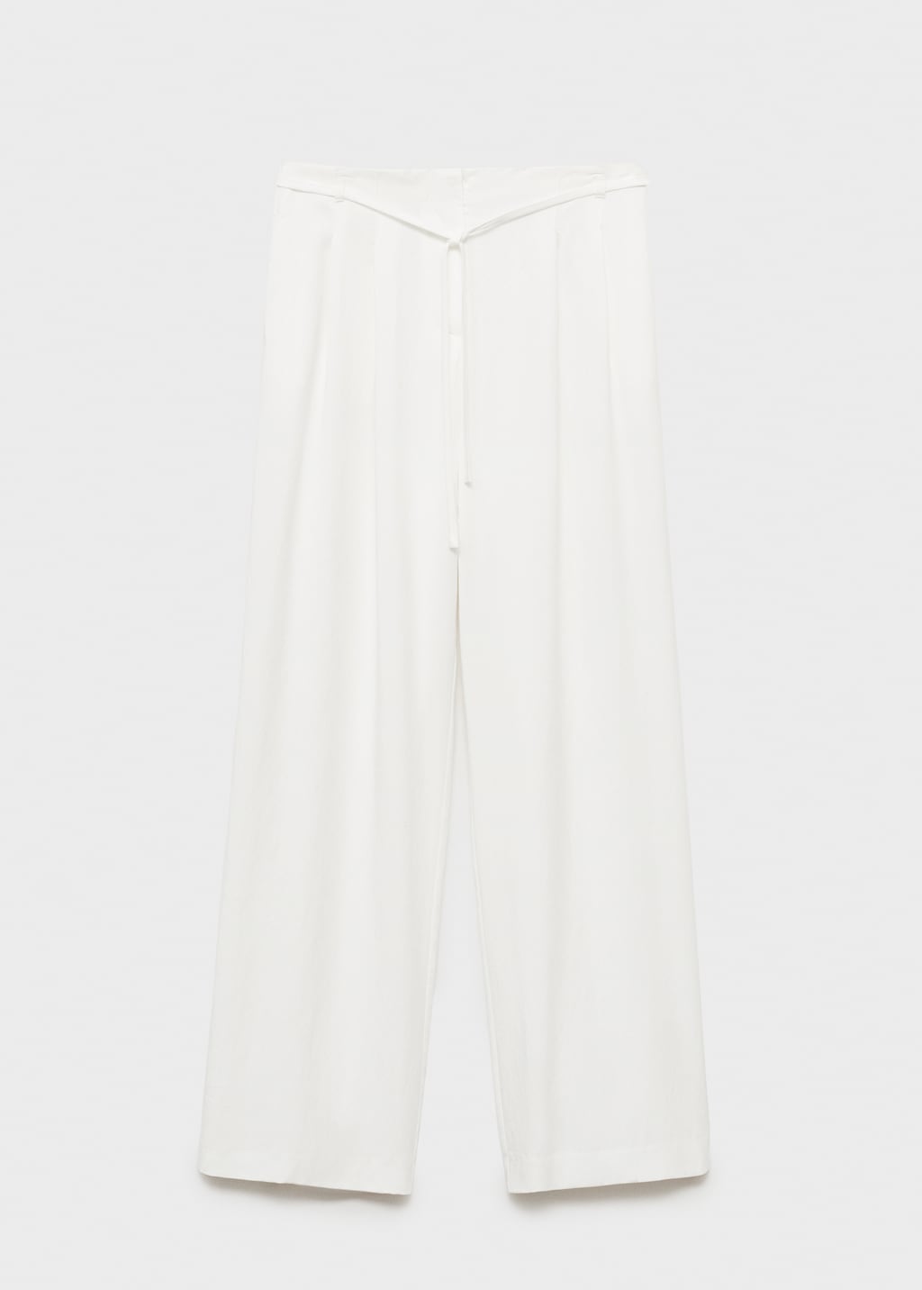 Mango Lyocell suit pants with bow belt